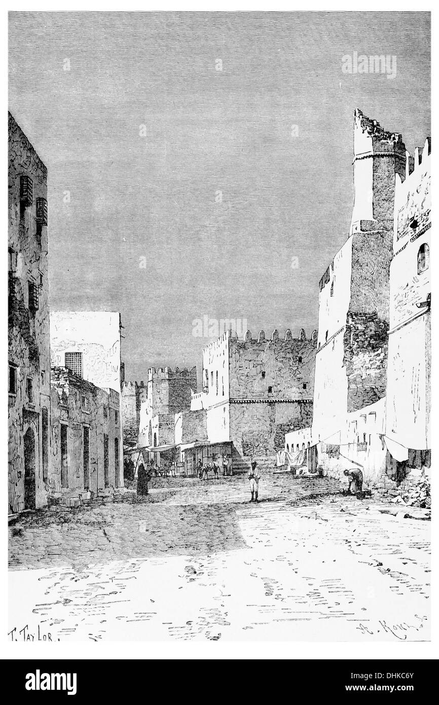 1888 Sfakes Sfax aus Leonec Straße Tunesien Stockfoto