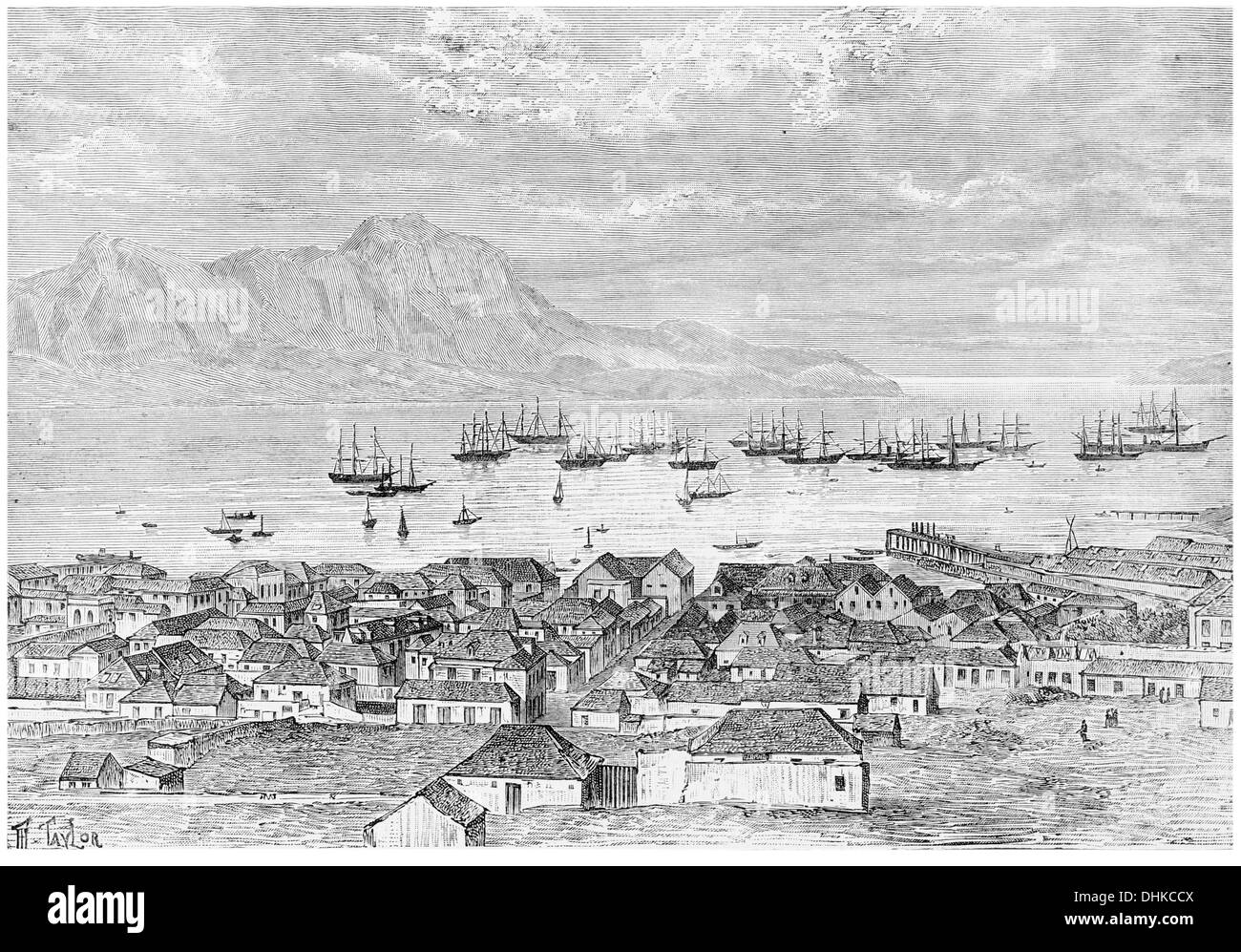 1888 Porto Grande St. Vincent Insel Kap Verde Stockfoto
