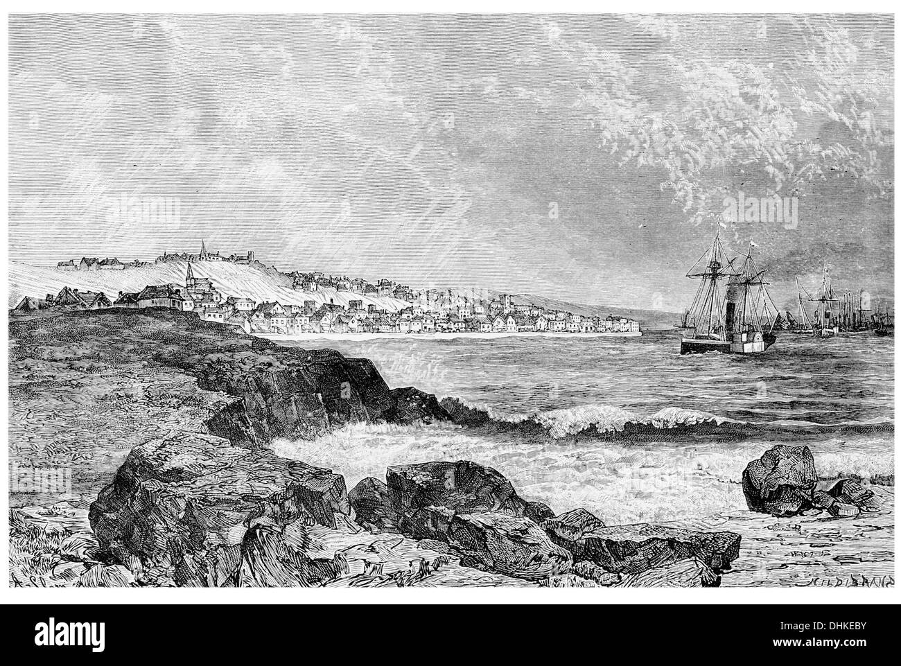 1888 port Elizabeth in Südafrika Stockfoto