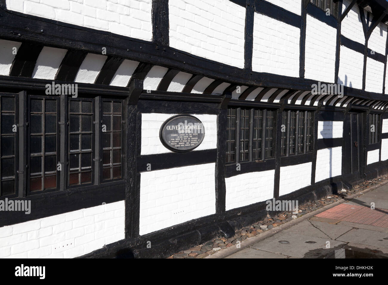 Haus, wo Oliver Cromwell in 1648, Warrington, Cheshire waren Stockfoto
