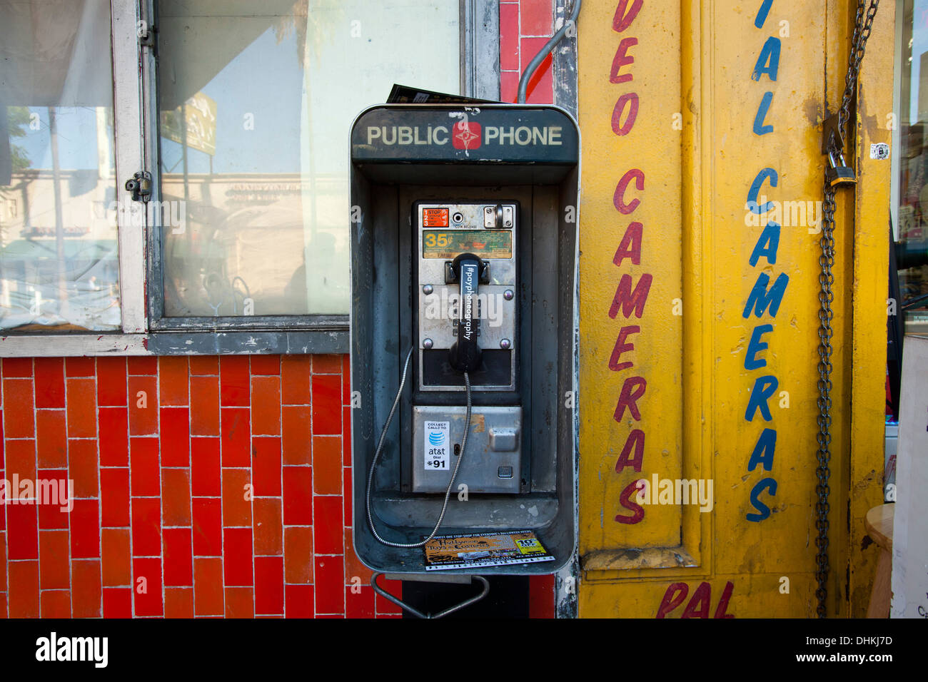 Telefon, Hollywood Boulevard, Los Angeles, California, Vereinigte Staaten von Amerika Stockfoto