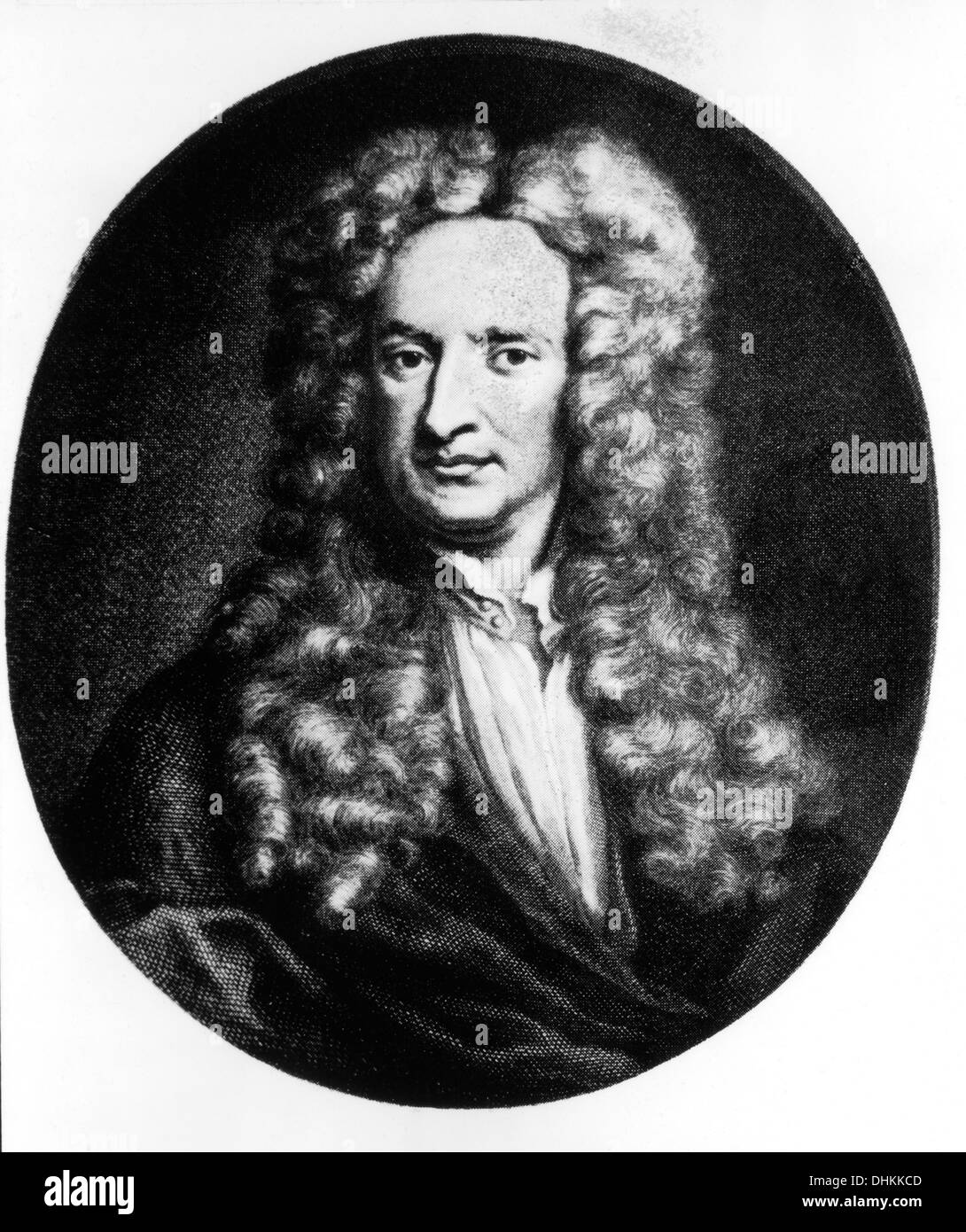Sir Isaac Newton (1642-1727), englischer Mathematiker und Physiker, Porträt Stockfoto