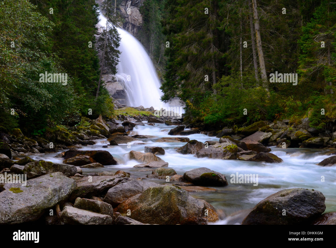 Krimmler Wasserfall im Herbst Nationalpark Hohe Tauern Österreich Stockfoto