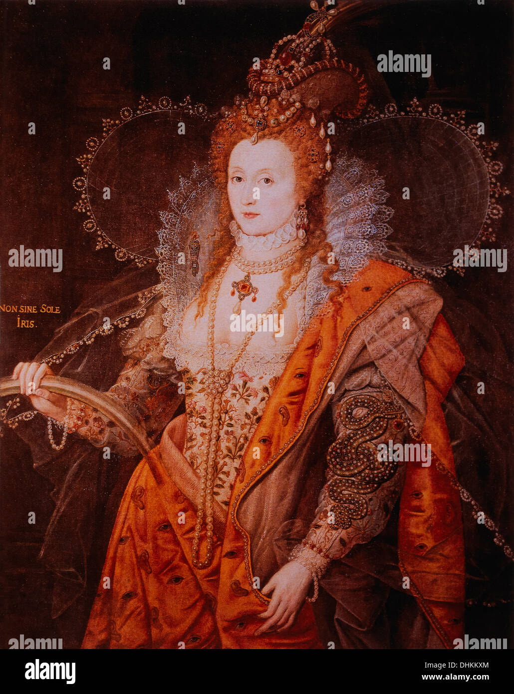 Elizabeth I (1533-1603), Königin von England 1558-1603, Portrait zugeschrieben Isaac Oliver Stockfoto