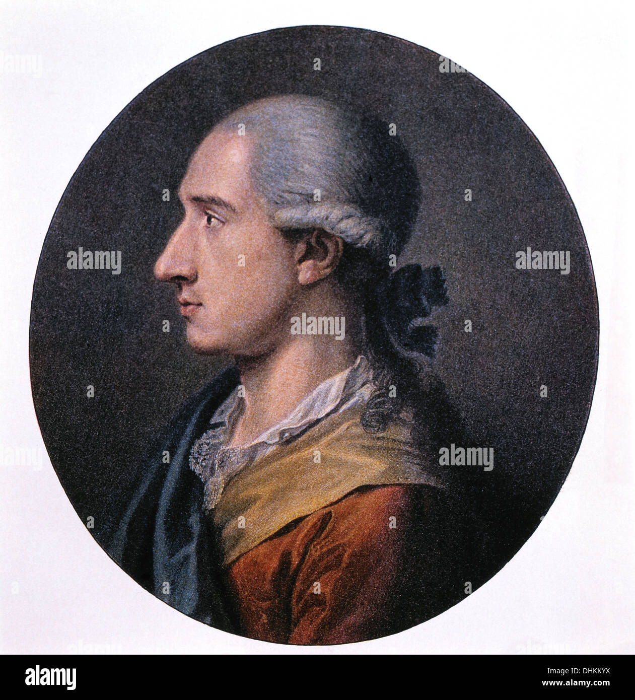 Johann Wolfgang von Goethe (1749-1832), deutscher Dichter, Dramatiker, Schriftsteller und Wissenschaftler, Portrait, 1773 Stockfoto