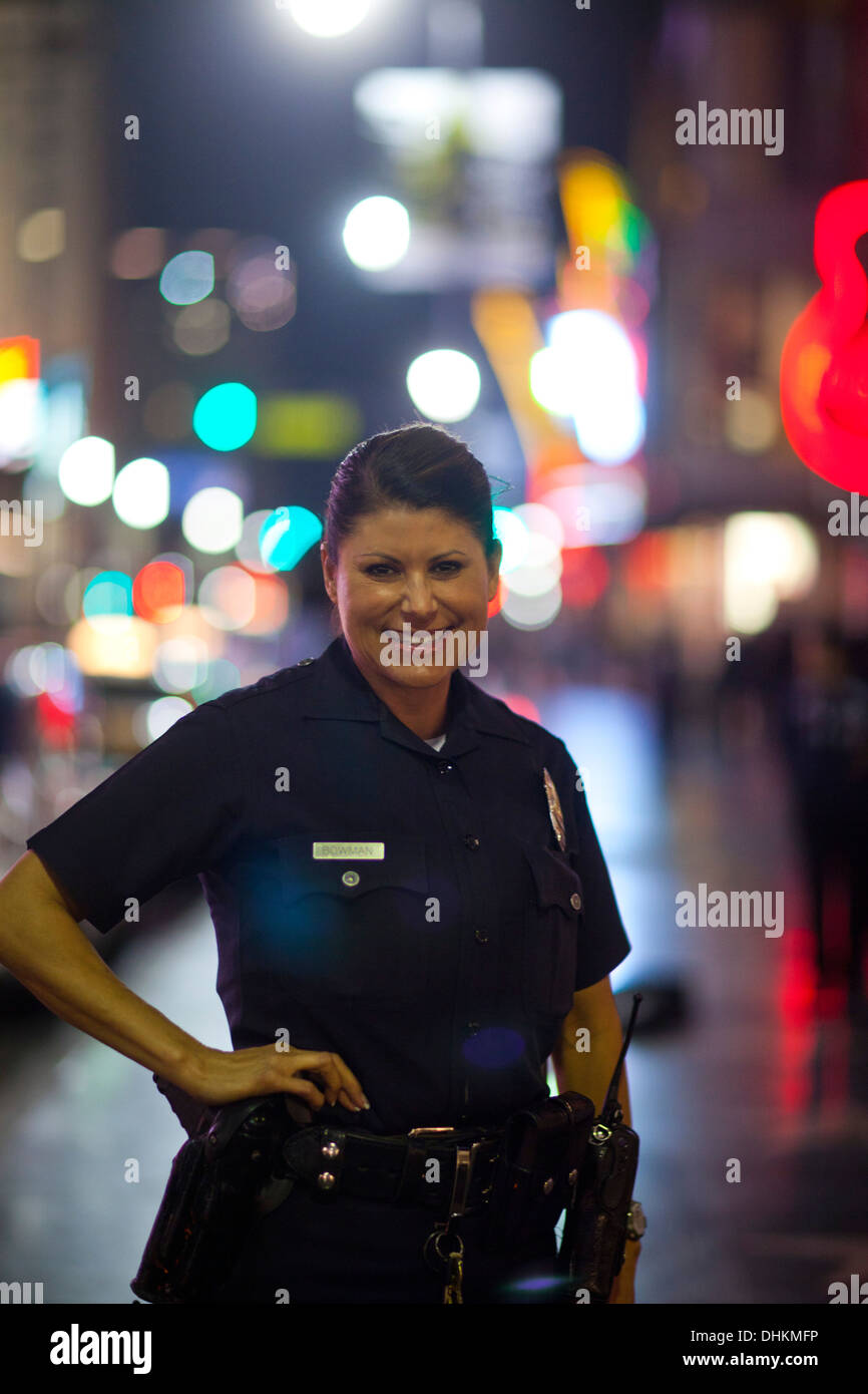Polizist, Hollywood Boulevard, Hollywood, Los Angeles, California, Vereinigte Staaten von Amerika Stockfoto