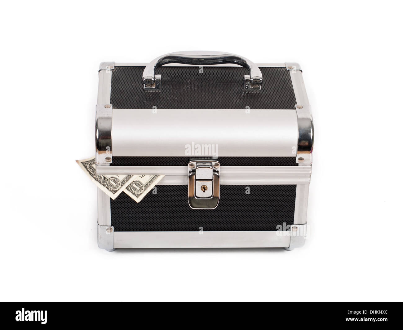 einige US-Dollar aus Silber Metall-Gehäuse Stockfoto