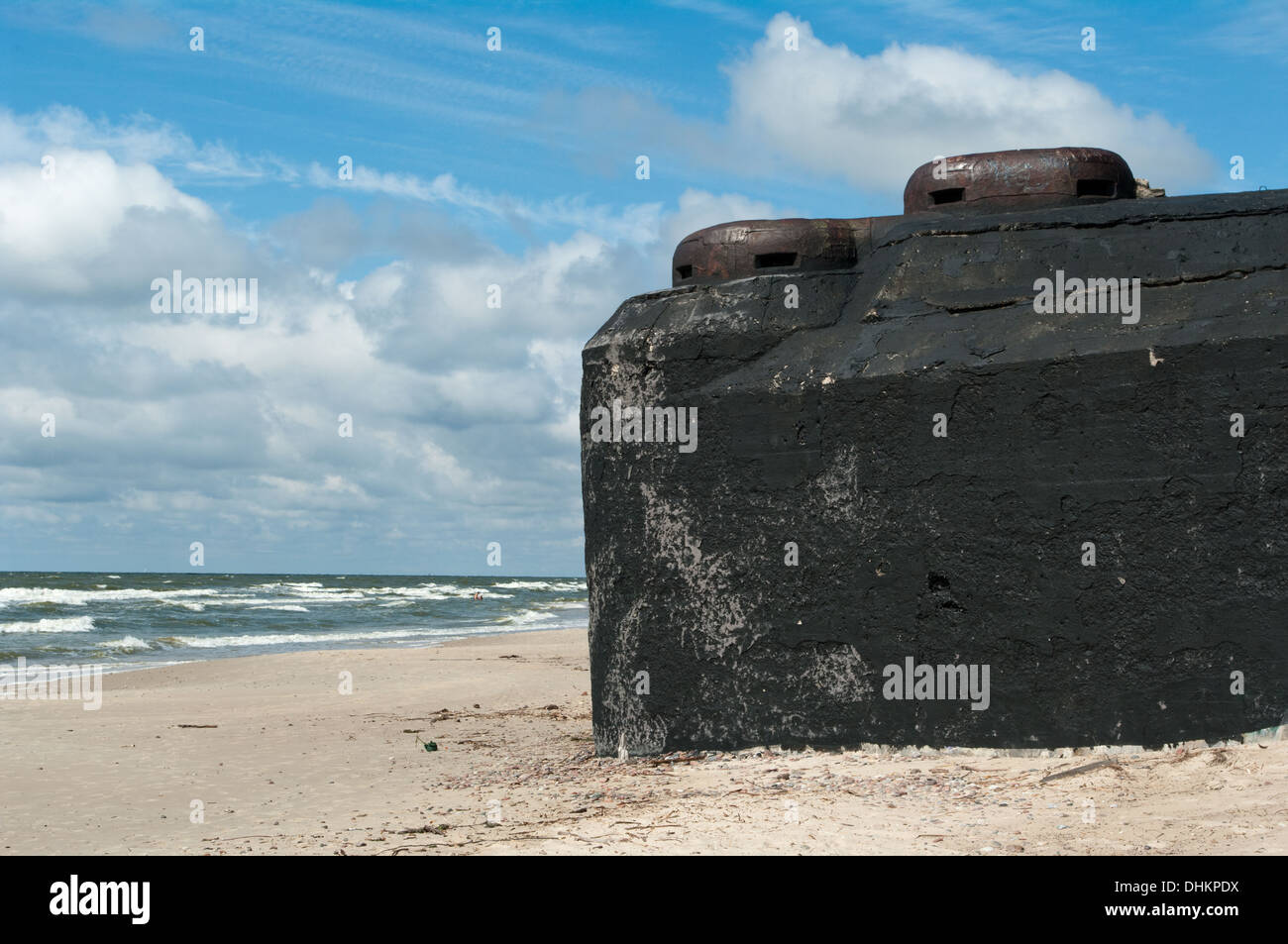 WWII deutsche Festung Memel Nord an der Ostsee-Küste in der Nähe von Klaipeda Stockfoto