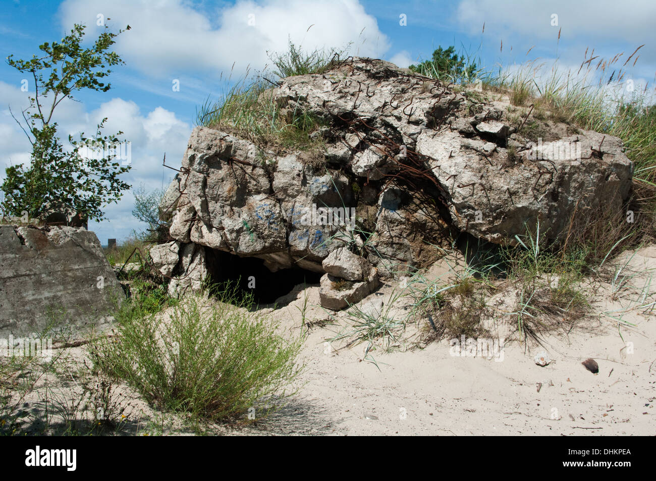 WWII deutsche Festung Memel Nord an der Ostsee-Küste in der Nähe von Klaipeda Stockfoto