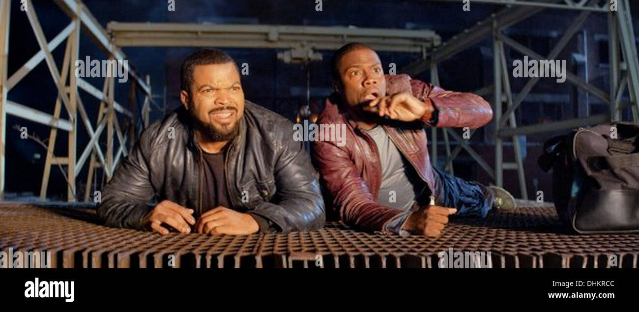 Reiten entlang 2014 Universal Pictures Film mit Ice Cube auf der linken Seite und Kevin Hart Stockfoto