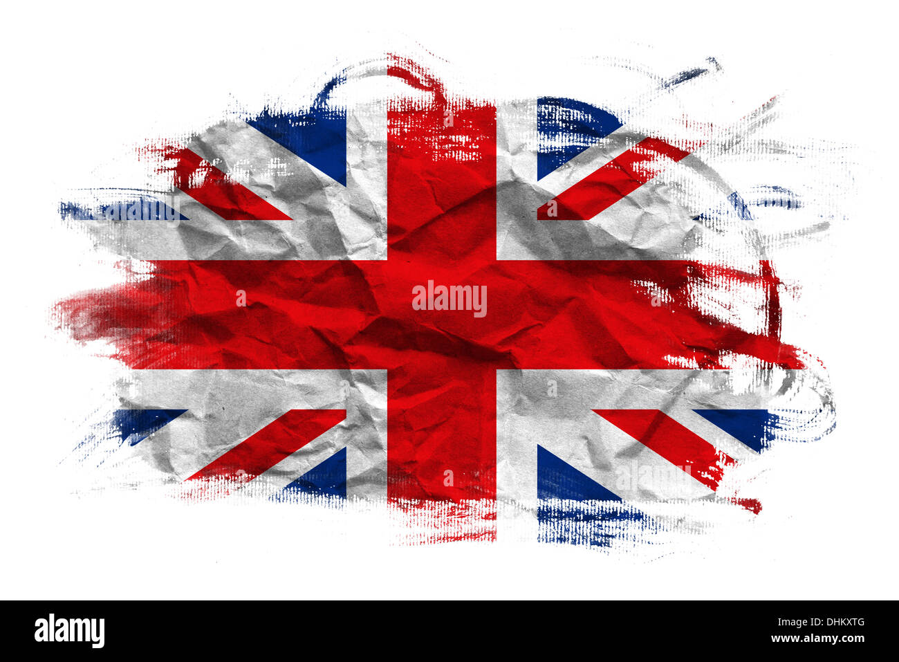 Großbritannien-Flagge. Großbritannien-Flagge in Grunge-Technik. Stockfoto