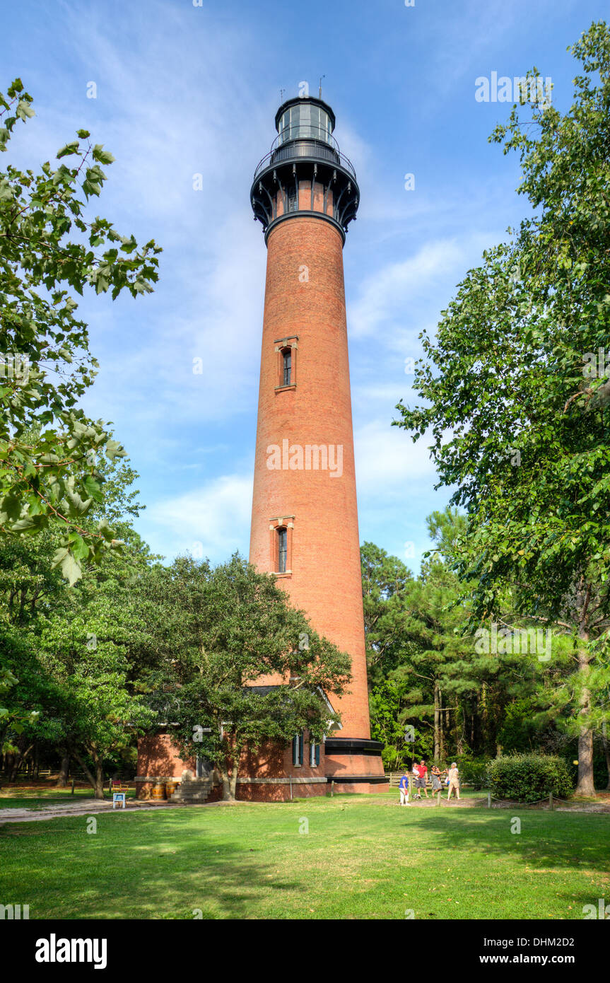 Currituck Beach Lighthouse in Corolla in den Outer Banks Stockfoto
