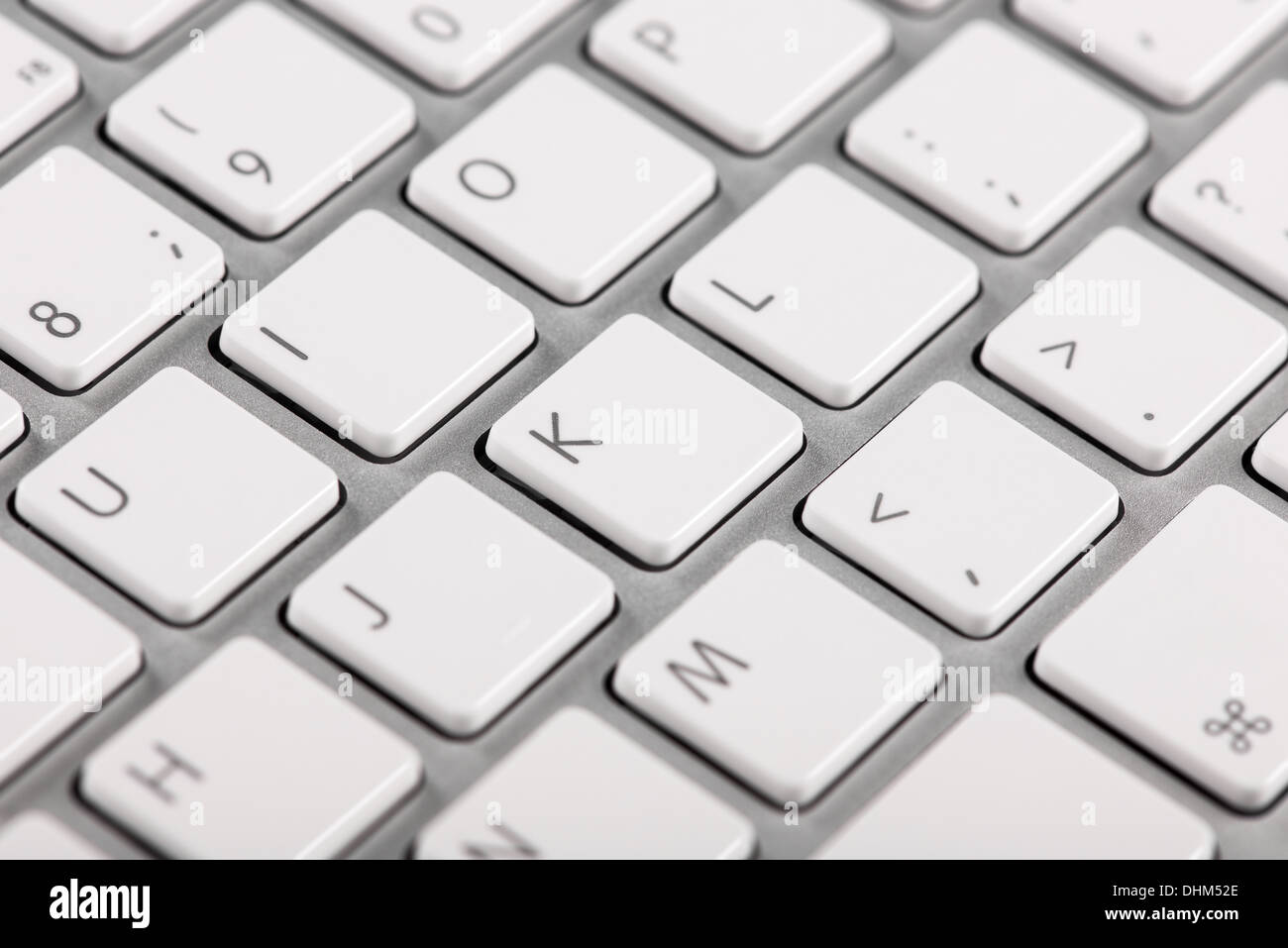 Close-up-Computer-Tastatur-Tasten mit Bokeh-Effekt Stockfoto