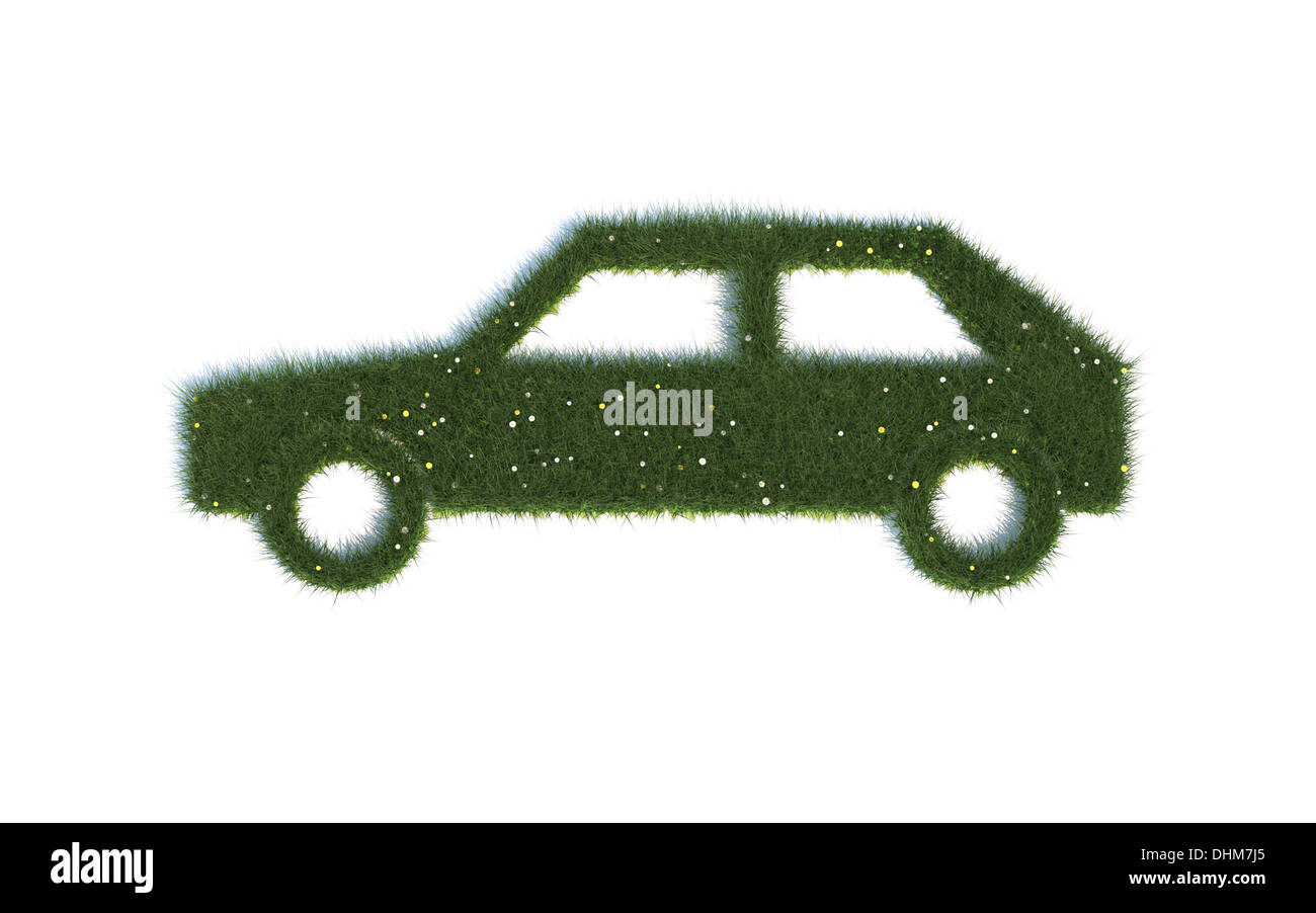 PKW: Serie Symbole aus Realist. Gras Stockfoto