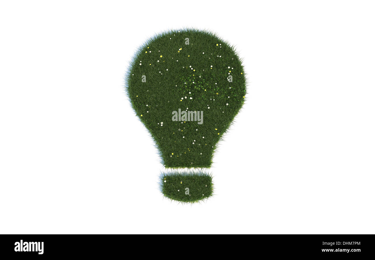 Glühbirne: Serie Symbole aus Realist. Gras Stockfoto