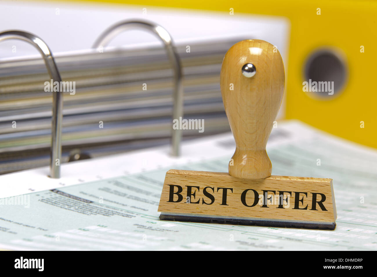 Stempel mit Preisvorschlag gekennzeichnet Stockfoto