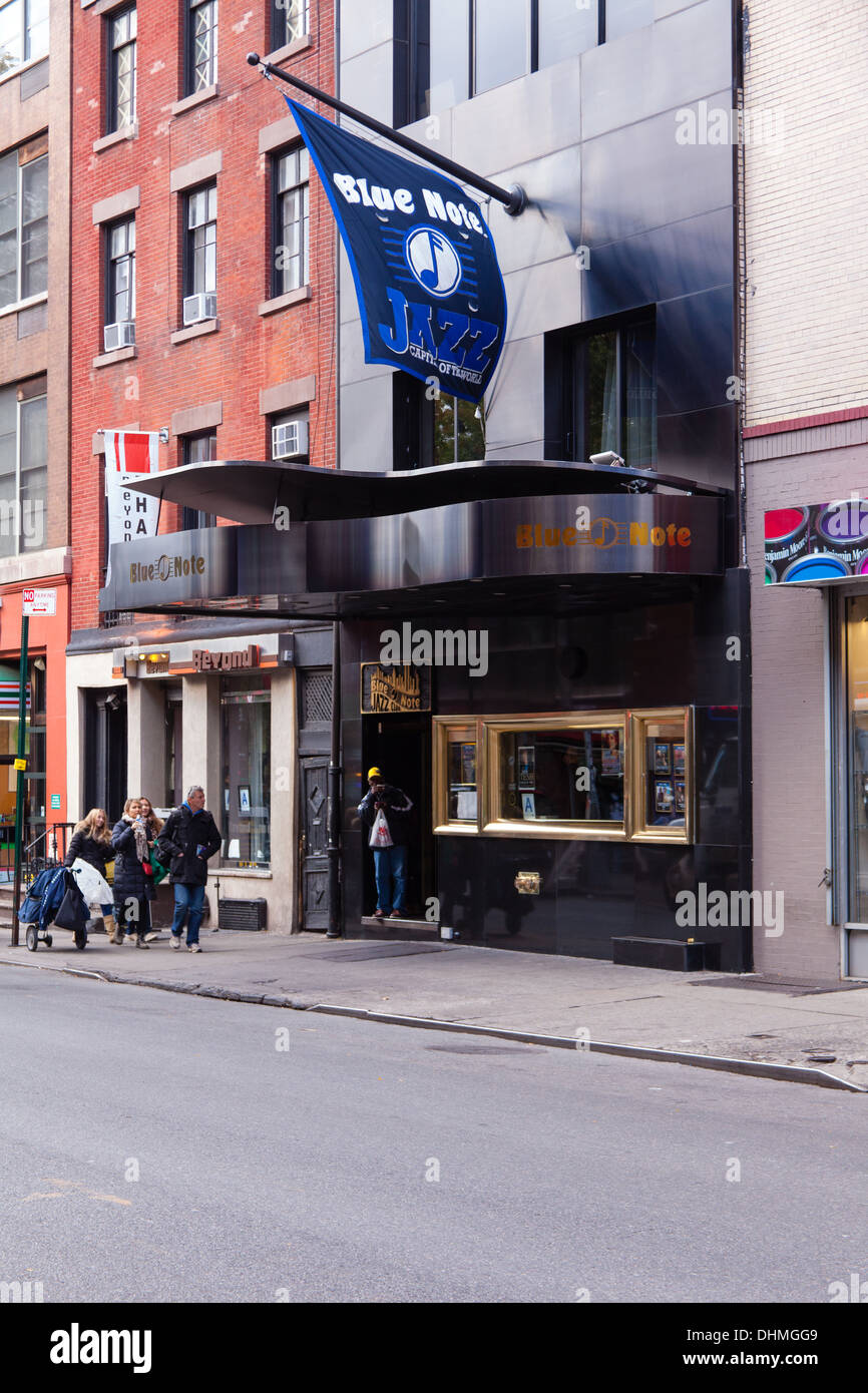 Blue Note jazz Club, Greenwich Village, Manhattan, New York City, Vereinigte Staaten von Amerika. Stockfoto