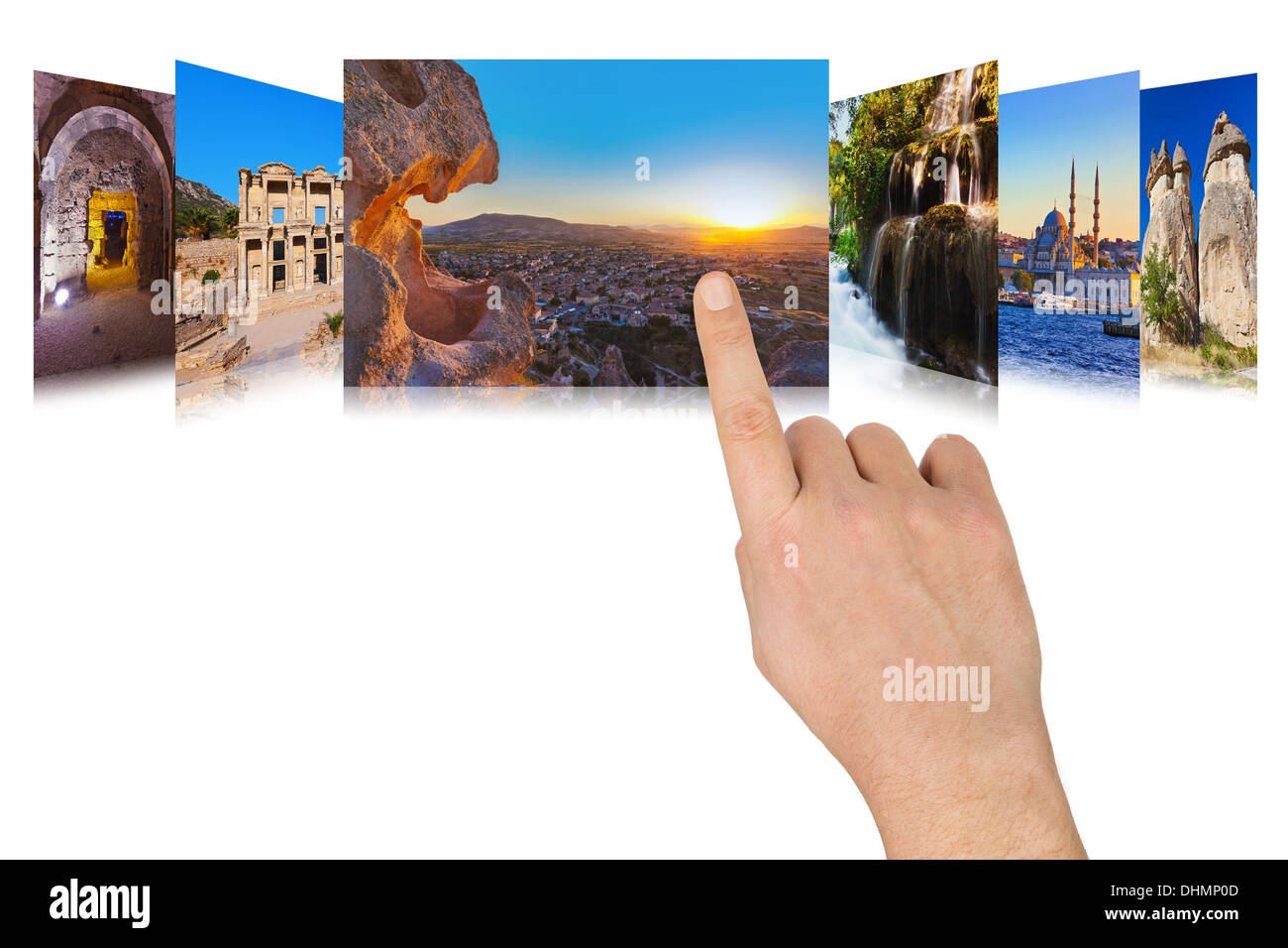 Hand, Türkei Reisebilder scrollen Stockfoto