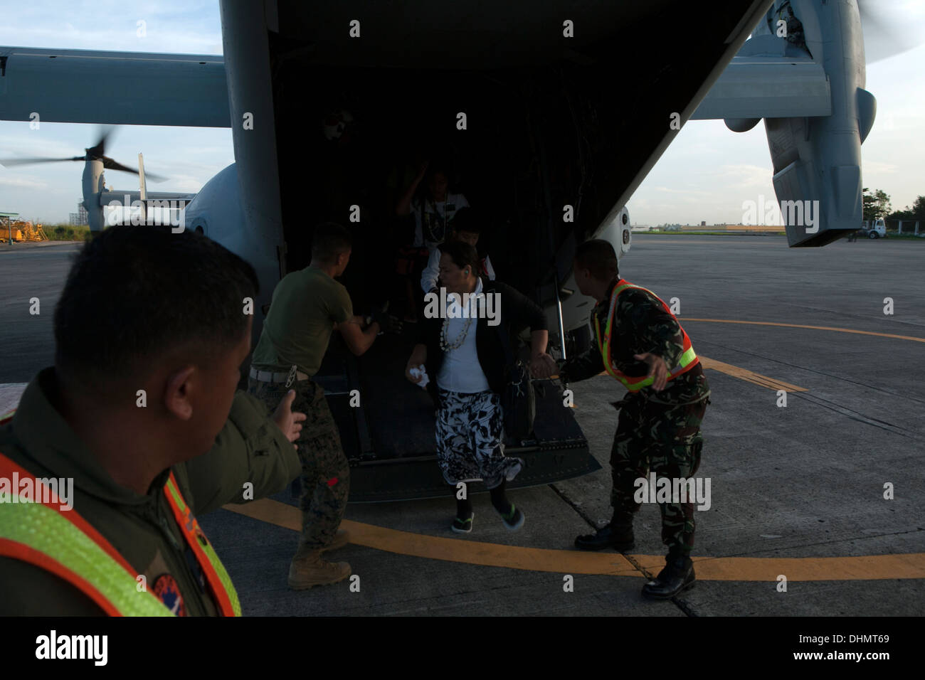 Taifun Haiyan humanitäre Hilfe in Philippinen Betrieb Damayan Stockfoto