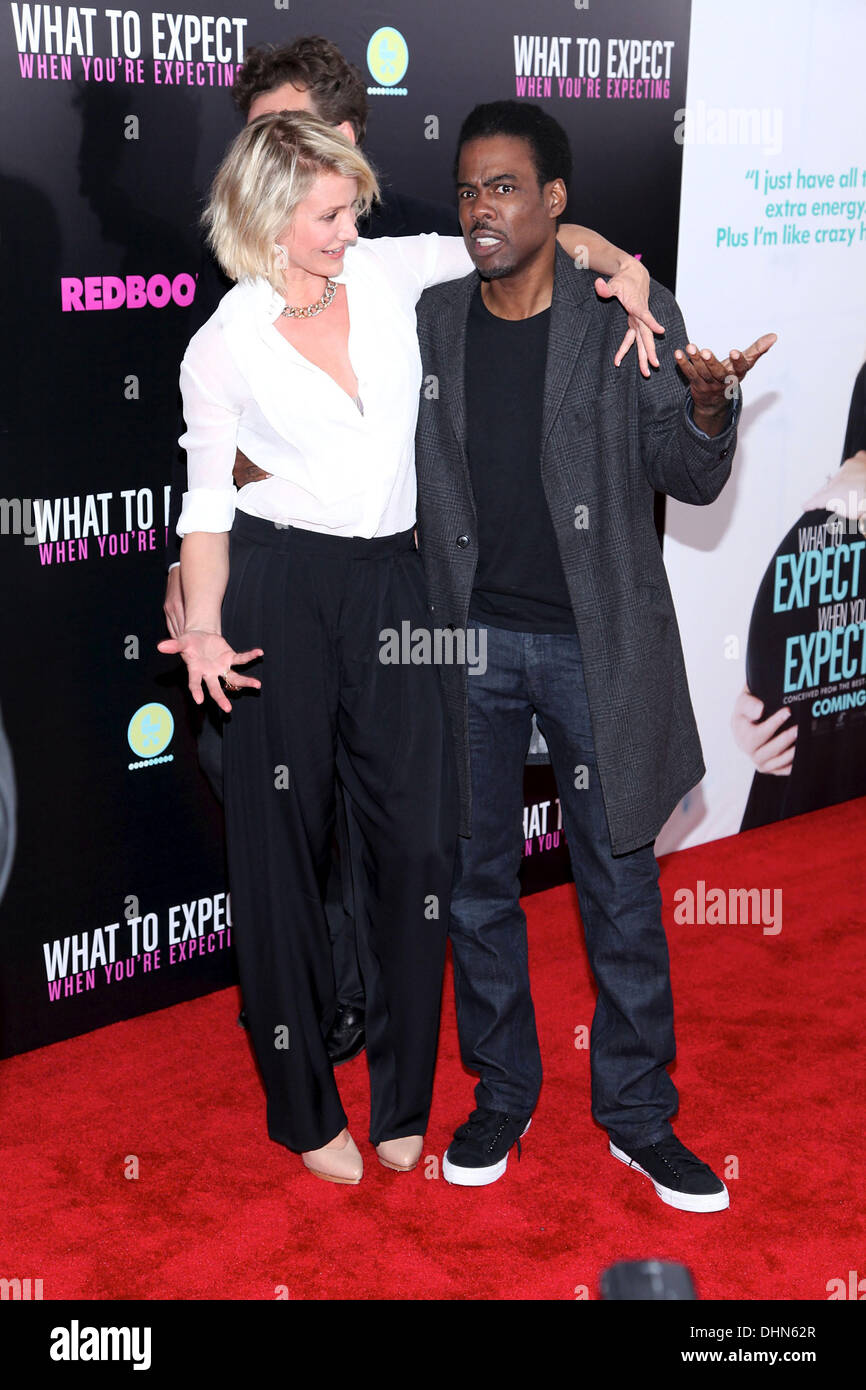 Cameron Diaz und Chris Rock, Screening von "What To Expect When Sie erwarten" - Ankunft New York City, USA - 08.05.12 Stockfoto