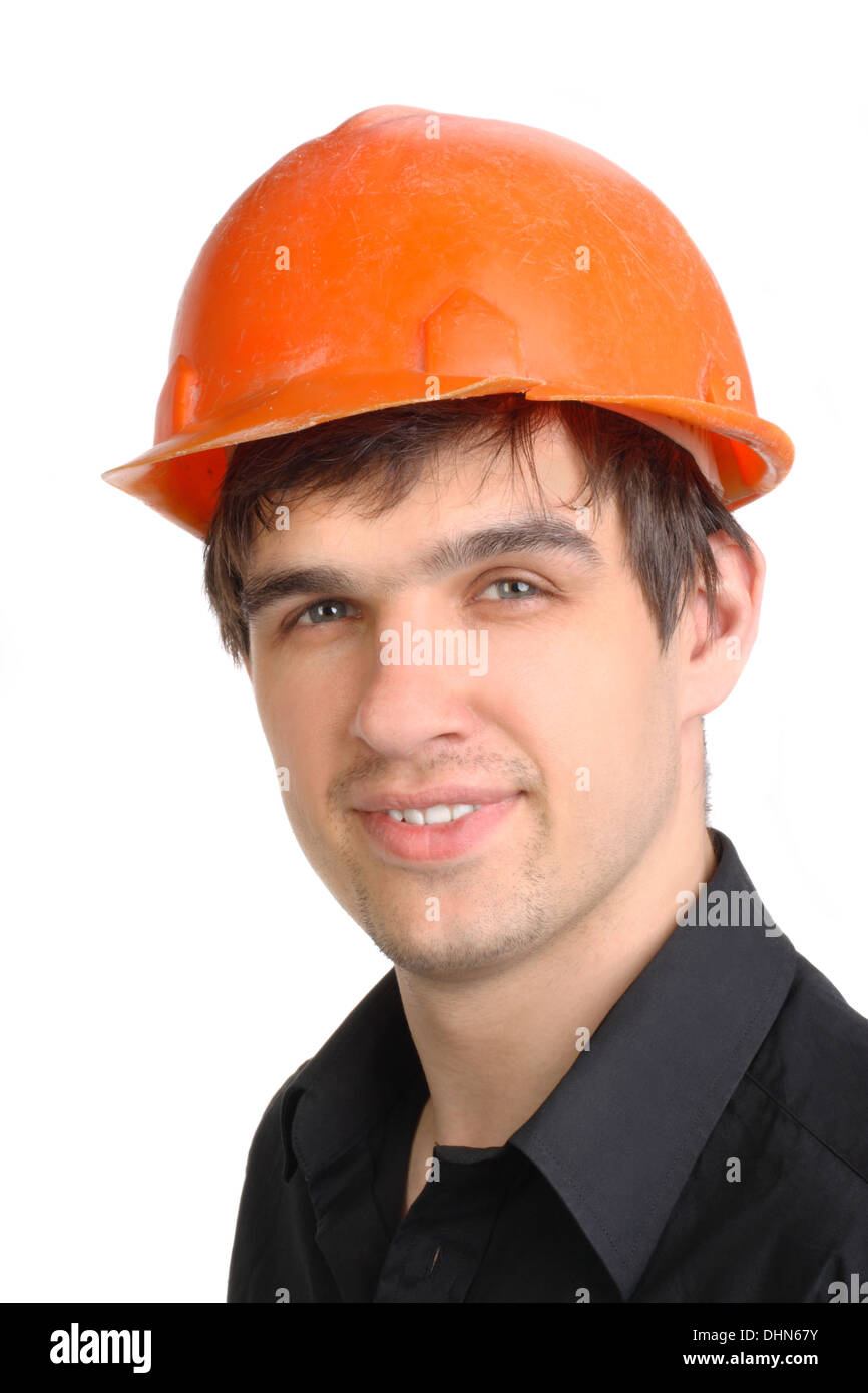 Mann mit harten Hut Stockfoto