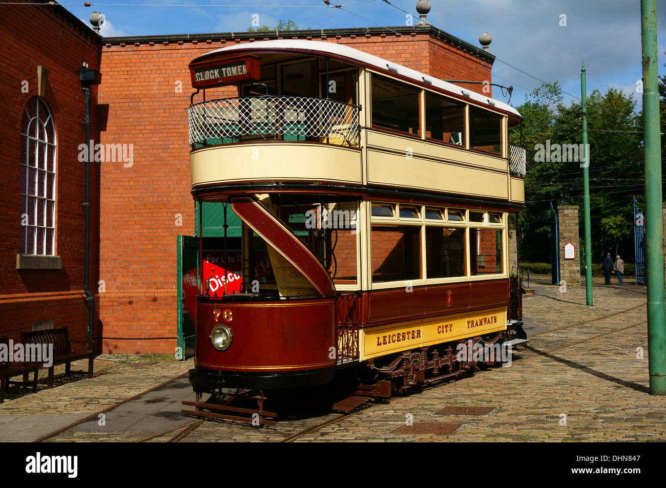 Straßenbahnen an chrich Straßenbahn, Derbyshire Stockfoto