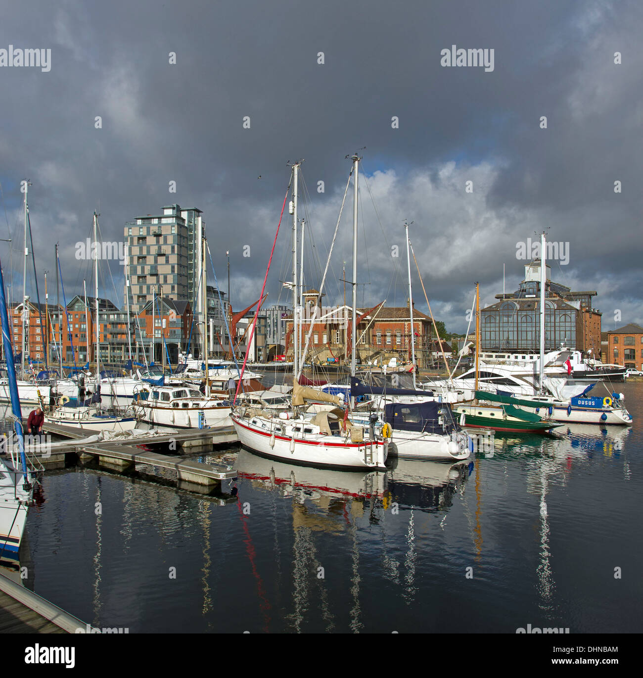 Ipswich Marina und Docklands Sanierung Stockfoto