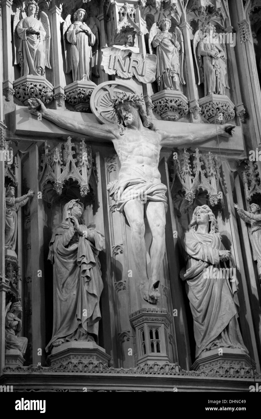 Die Gestalt Jesu in der Abtei St. Alban, Hertfordshire, England Stockfoto