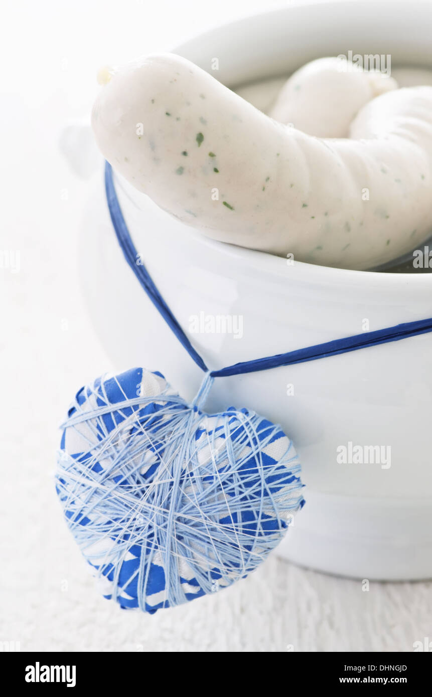 bayerische Weißwurst Stockfoto