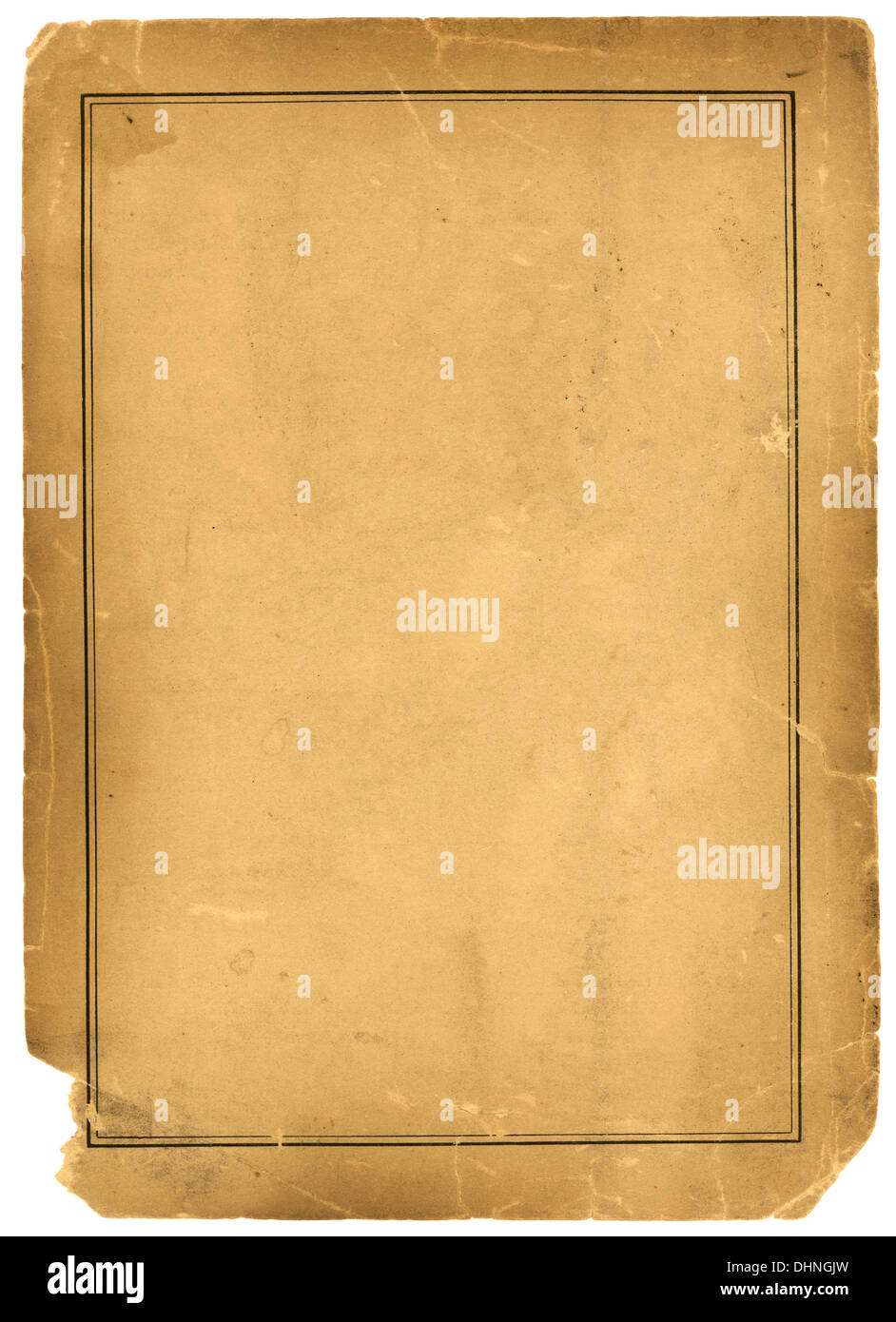 Echte 1800er Jahren antiken Pergament Papier Hintergrundtextur Stockfoto