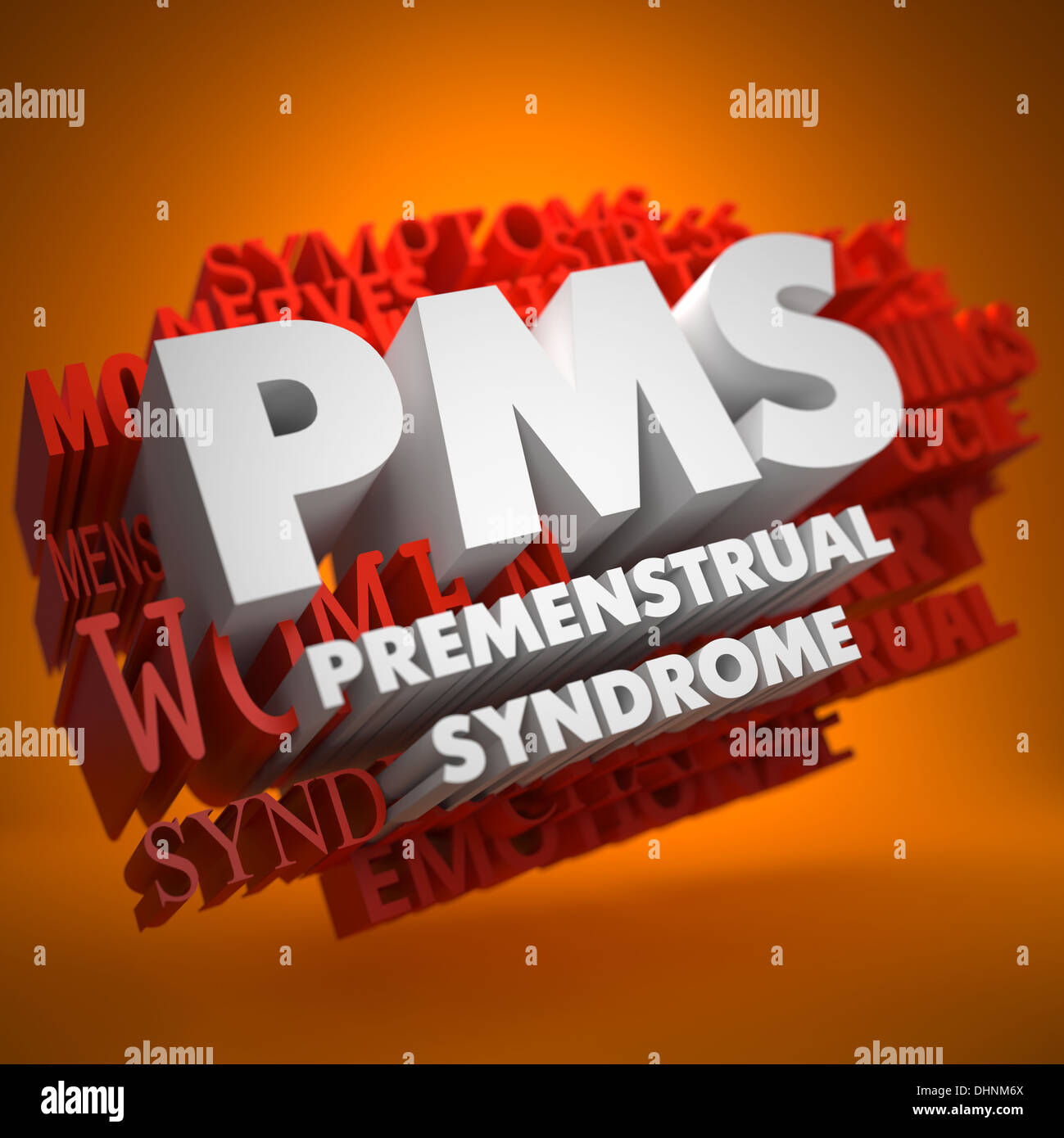 PMS-Konzept. Stockfoto