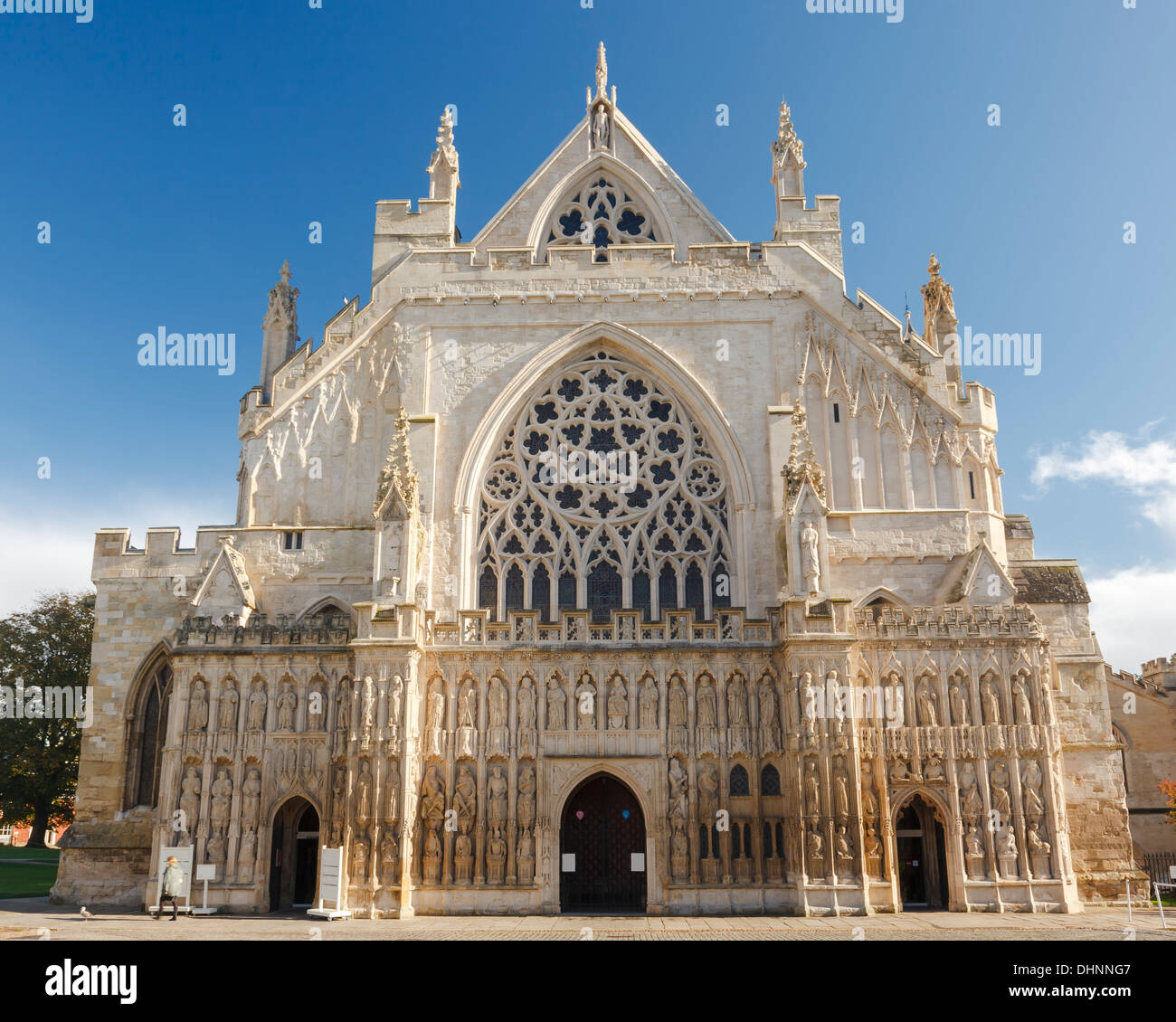 Die große gotische Kathedrale von Exeter Devon England UK Stockfoto