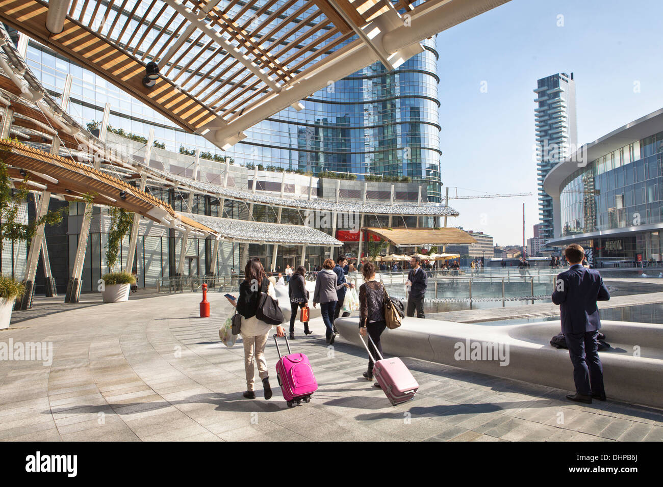 Piazza Gae Aulenti, Porta Nuova-Projekt, Business Zentrum von Mailand Stockfoto