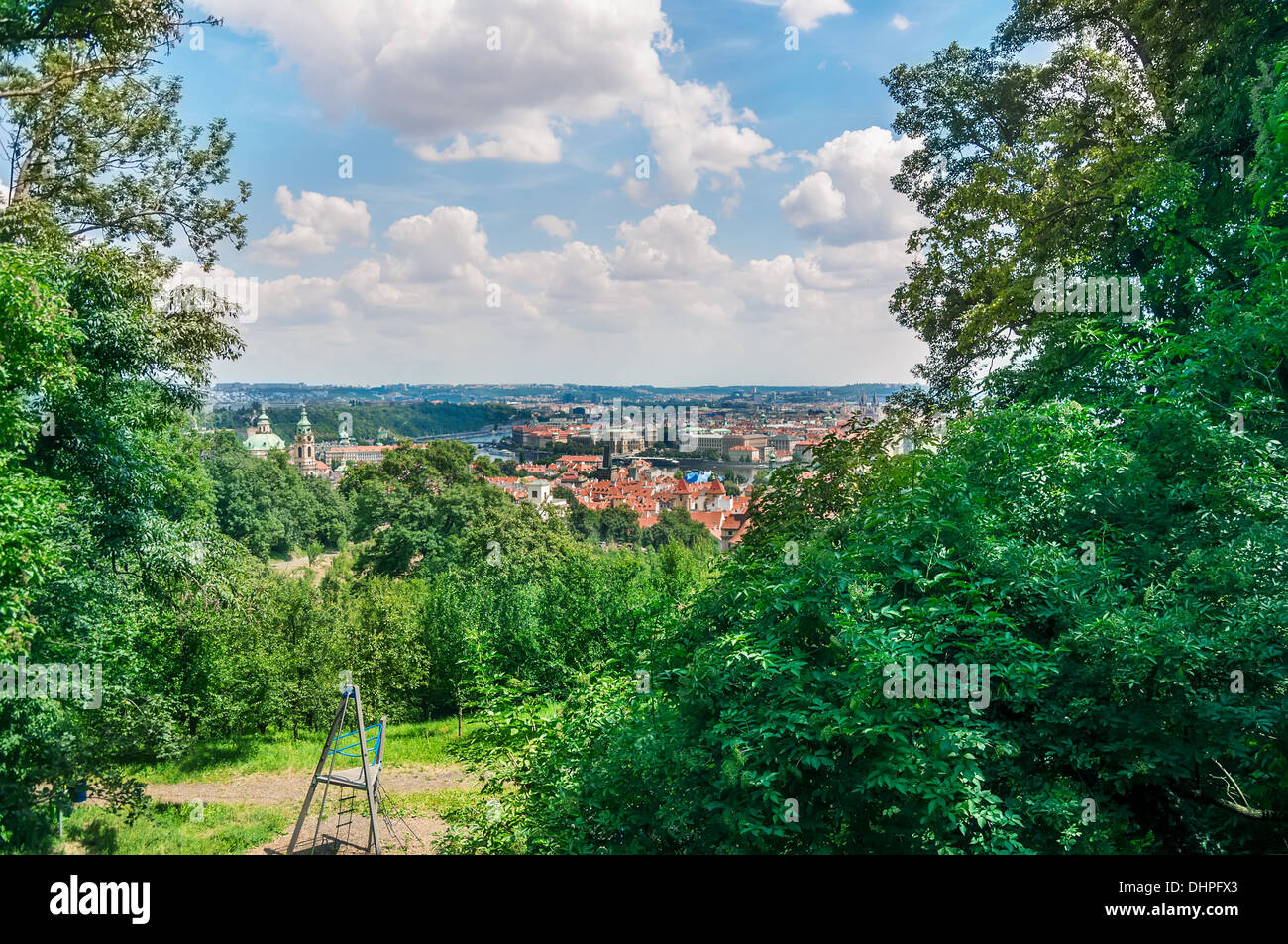 Landschaft von Prag vom Erholungspark, Tschechische Republik Stockfoto