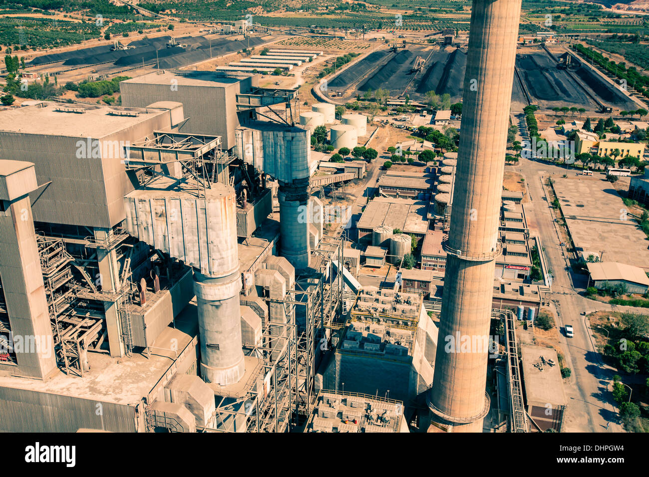 Alte Technik Kohle-Kraftwerk in der Türkei Stockfoto