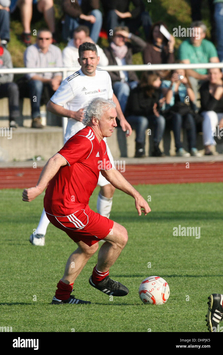 Rudi Voller erste Liga für Fußball Benefizspiel abgehaltenen Jahnstadium Rosenheim, Deutschland - 14.05.12 Stockfoto