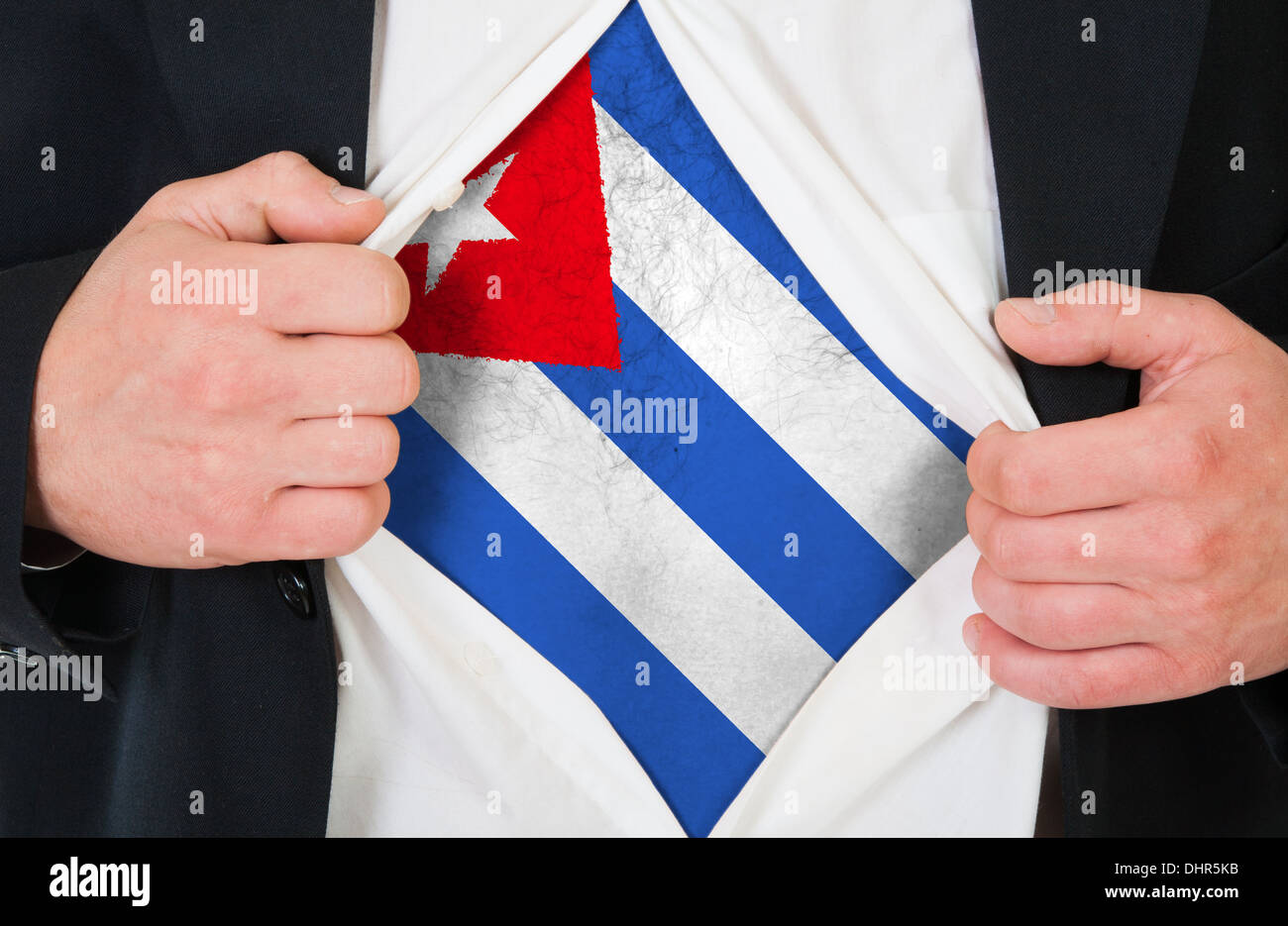 Die kubanische Flagge Stockfoto