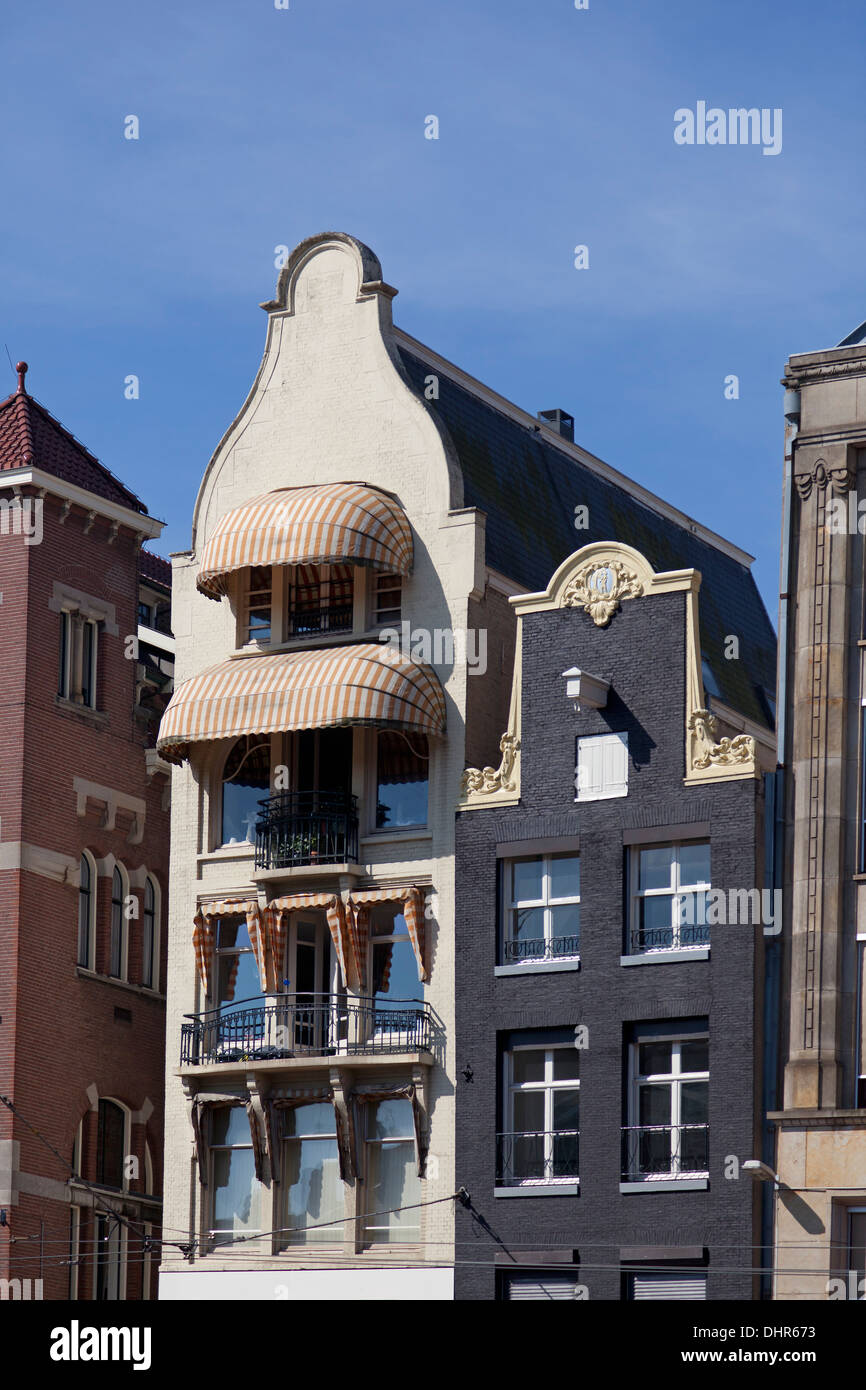 Fassaden in Amsterdam, Niederlande Stockfoto