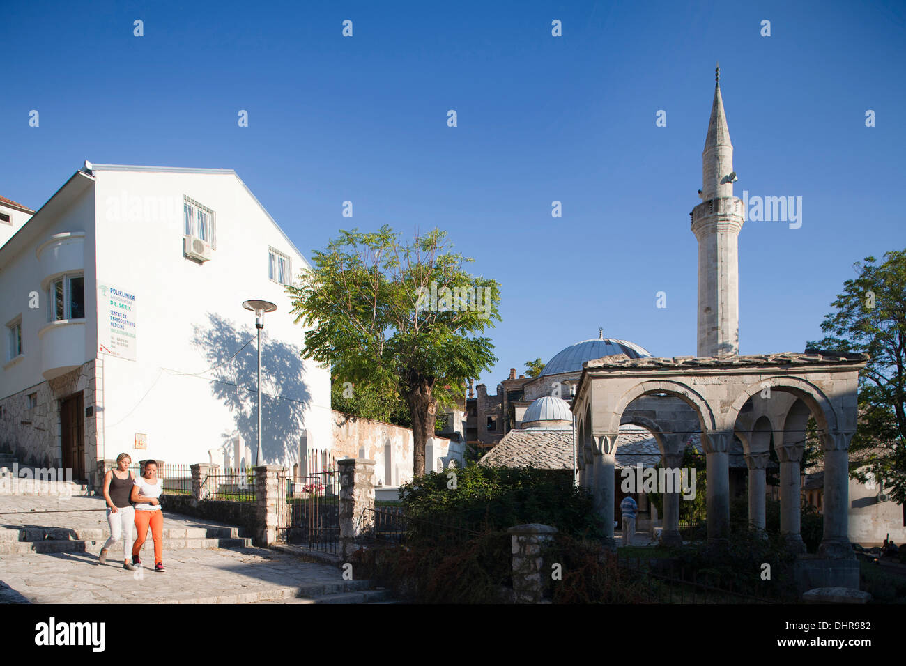 Neshu-Aga Vucijakovic Moschee, Altstadt, Ostseite, Mostar, Bosnien und Herzegowina, Europa Stockfoto