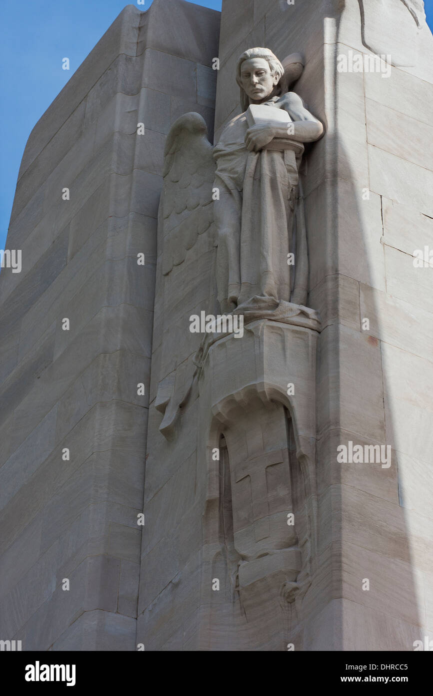 Engel Skulptur des Denkmals von Vimy Ridge Stockfoto