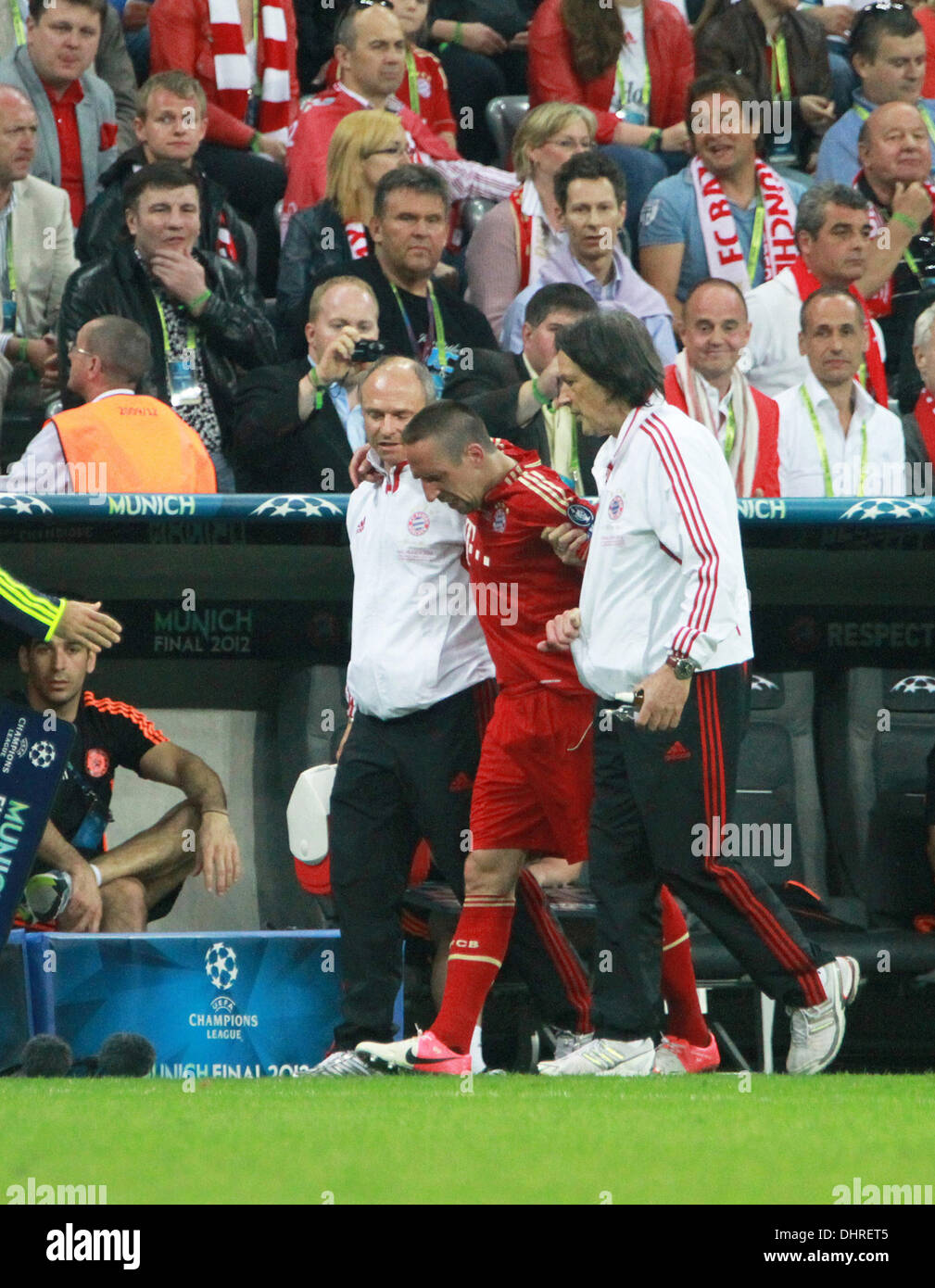 Franck Ribery die 2012 UEFA Champions League-Finale match zwischen Chelsea und Bayern München in der Allianz Arena München - 19.05.12 Stockfoto