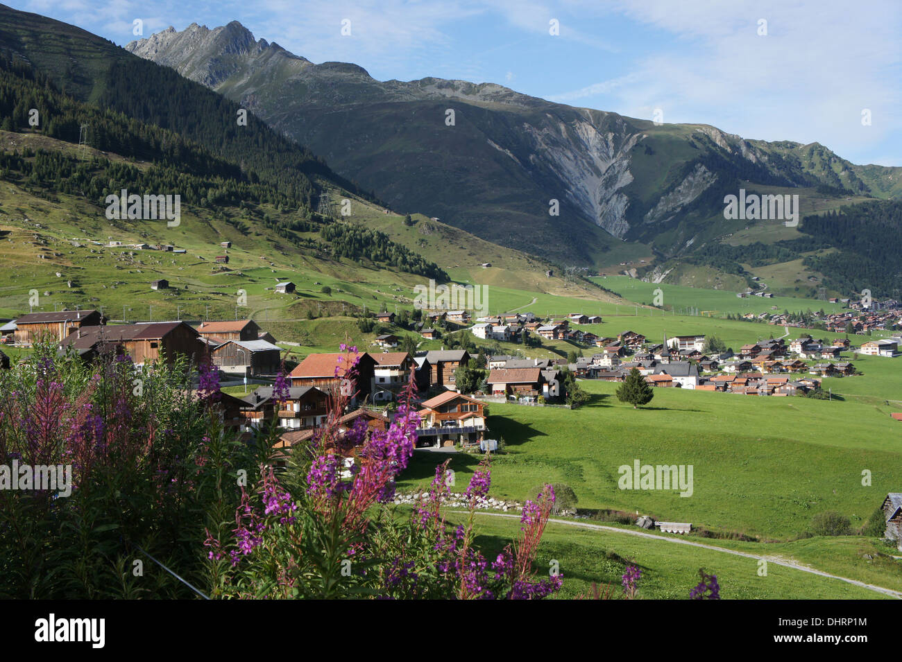 Sedrun, Surselva, Graubünden, Schweiz Stockfoto