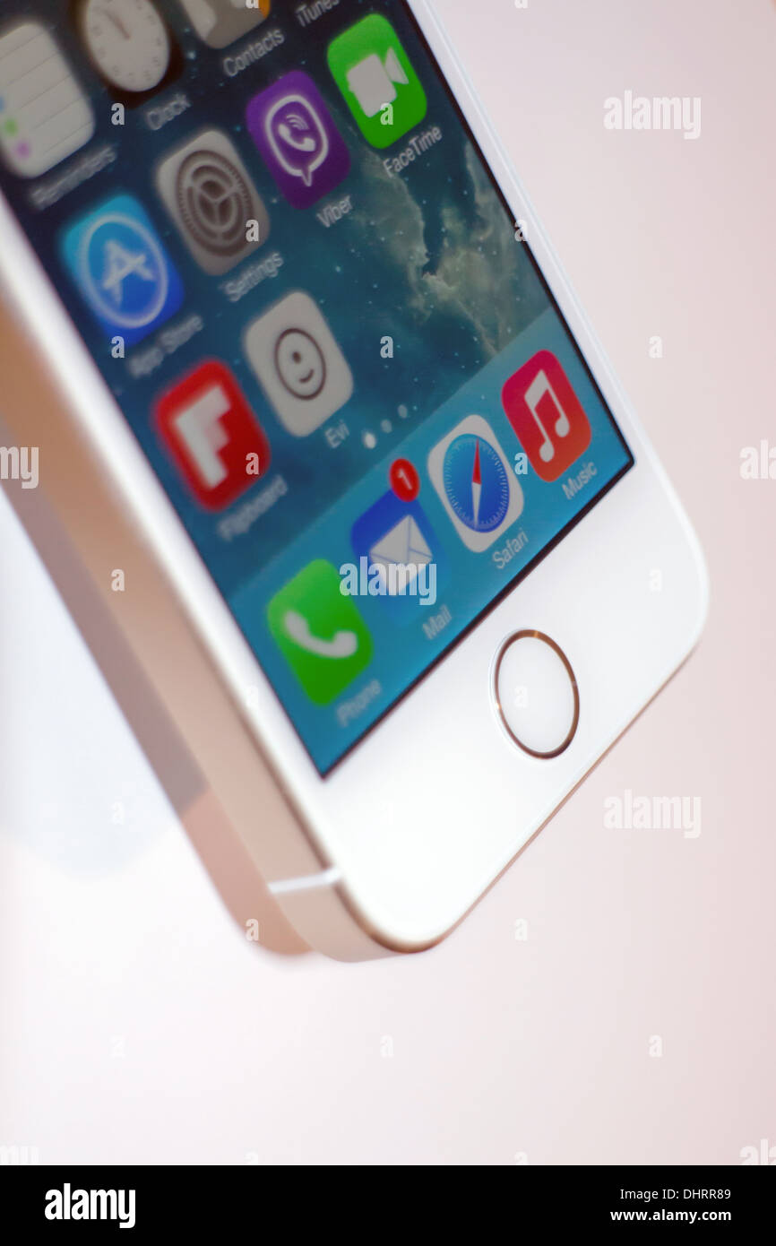 Apple iPhone 5 s Gold Touch ID 2 Stockfoto