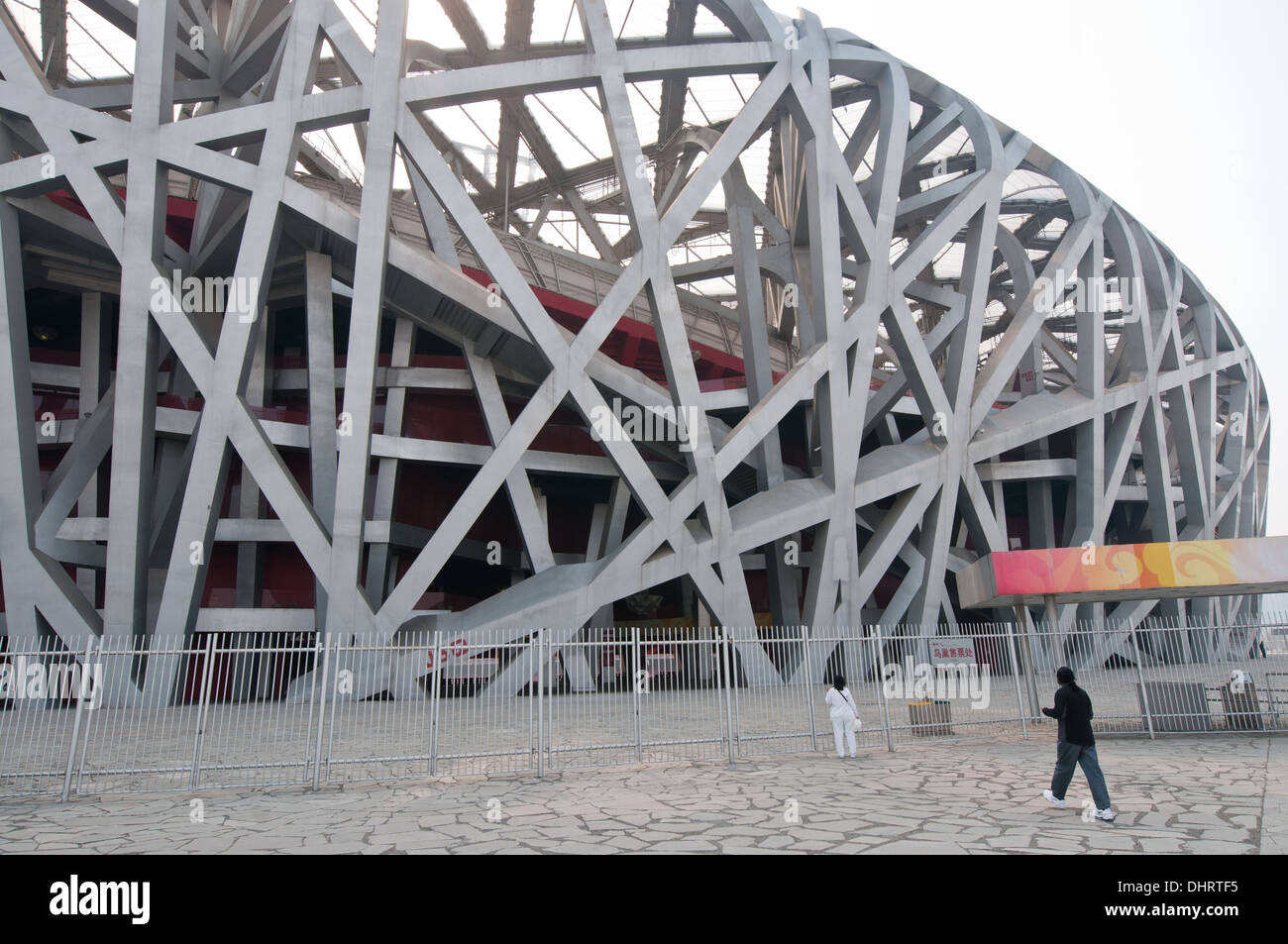 Nationalstadion, auch bekannt als das Vogelnest in Chaoyang District, Beijing, China Stockfoto