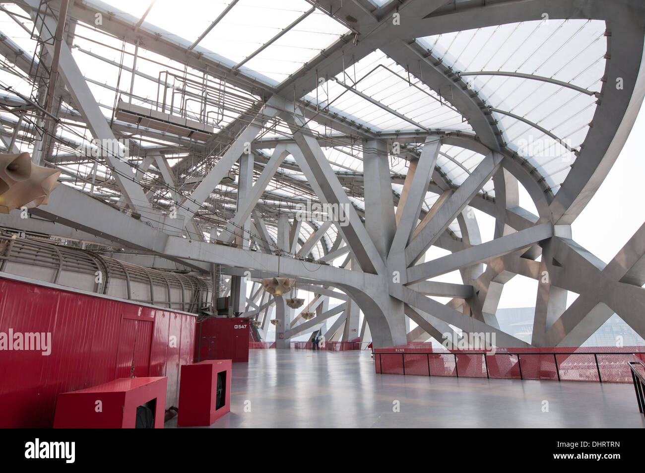 Nationalstadion, auch bekannt als das Vogelnest in Chaoyang District, Beijing, China Stockfoto