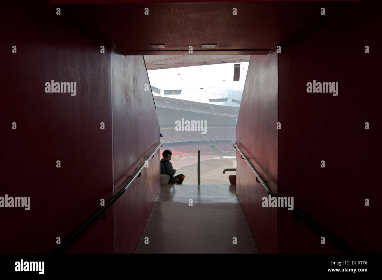 Nationalstadion, auch bekannt als das Vogelnest in Chaoyang District, Beijing, China Stockfoto