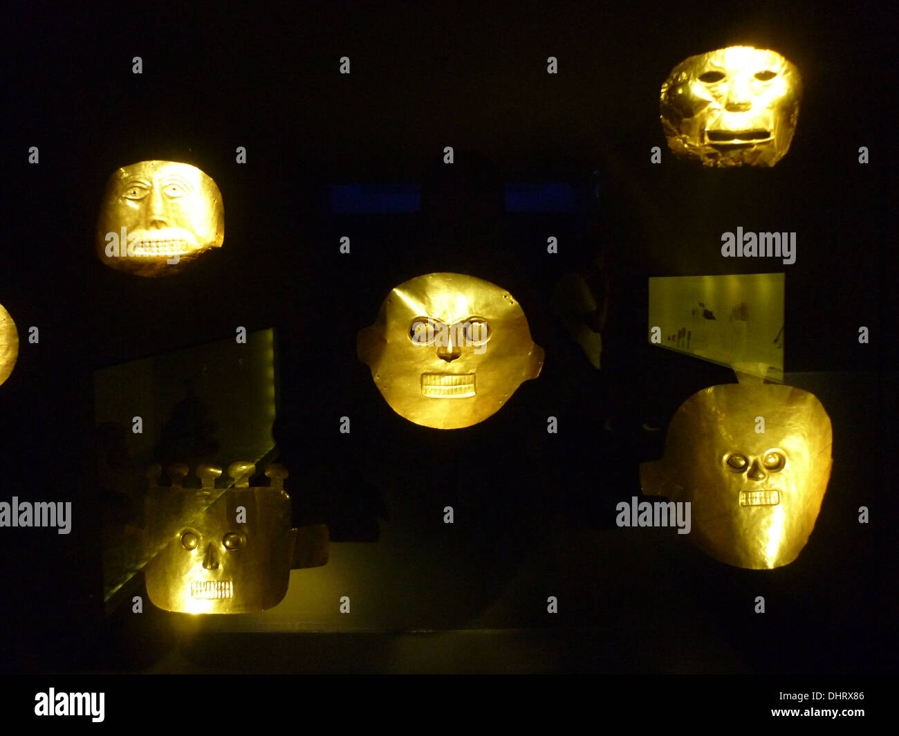 Gold Artefakte ausgestellt im Mueso del Oro, Bogota, Kolumbien Stockfoto
