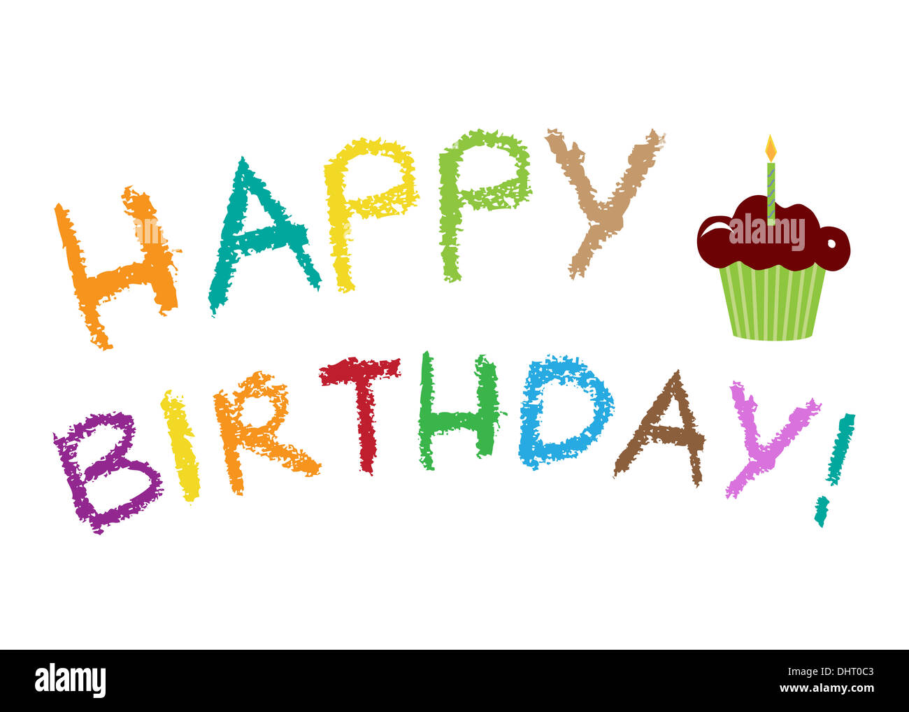 Happy Birthday Greeting Card - Vektor-Illustration Stockfoto