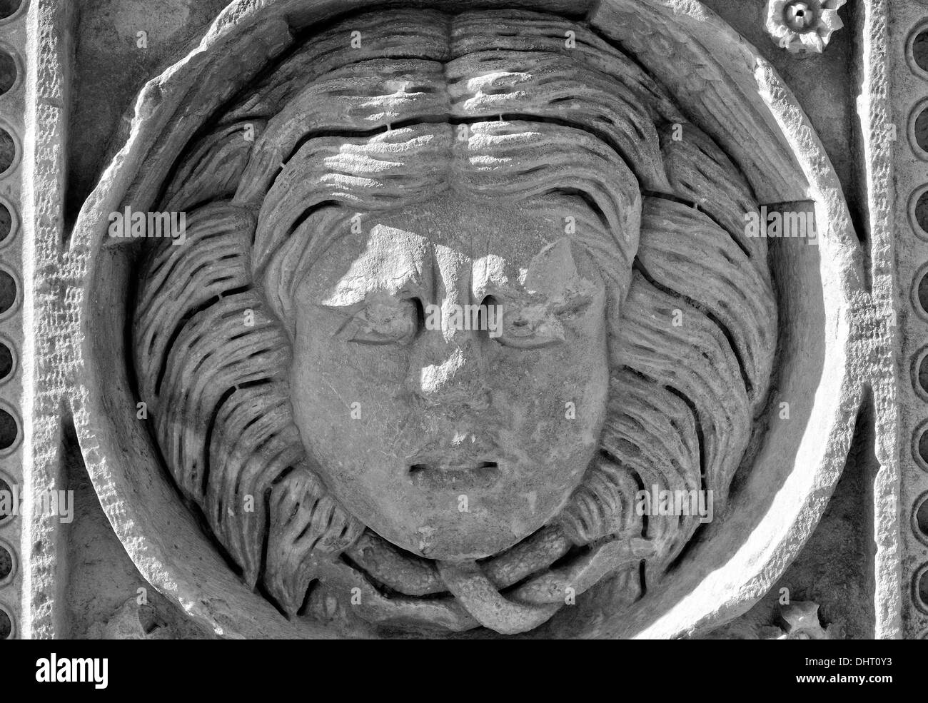 Medusa Myra Türkei schwarz / weiß Stockfoto