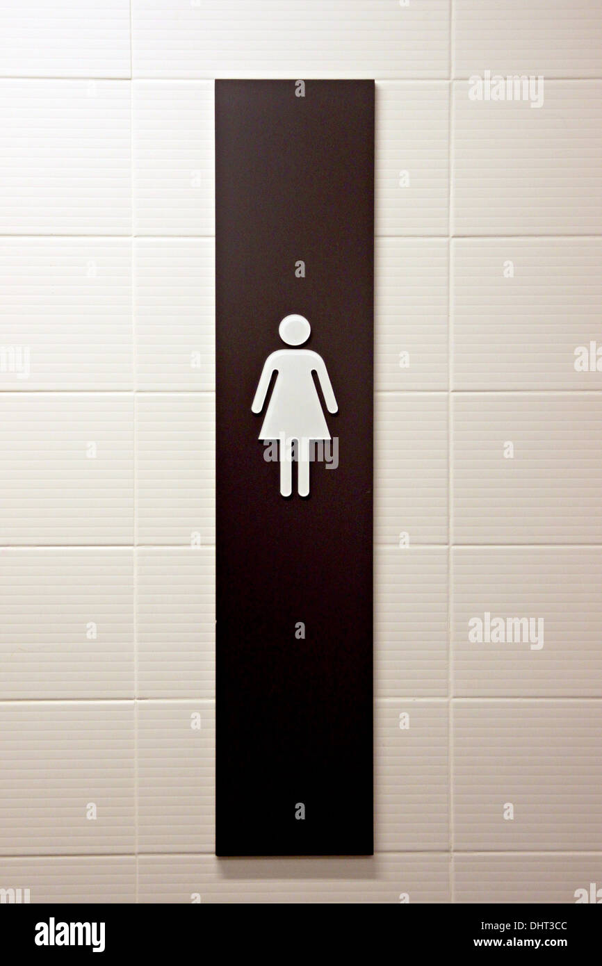 Die Bild Fokus Symbole für Frauen Waschräume. Stockfoto